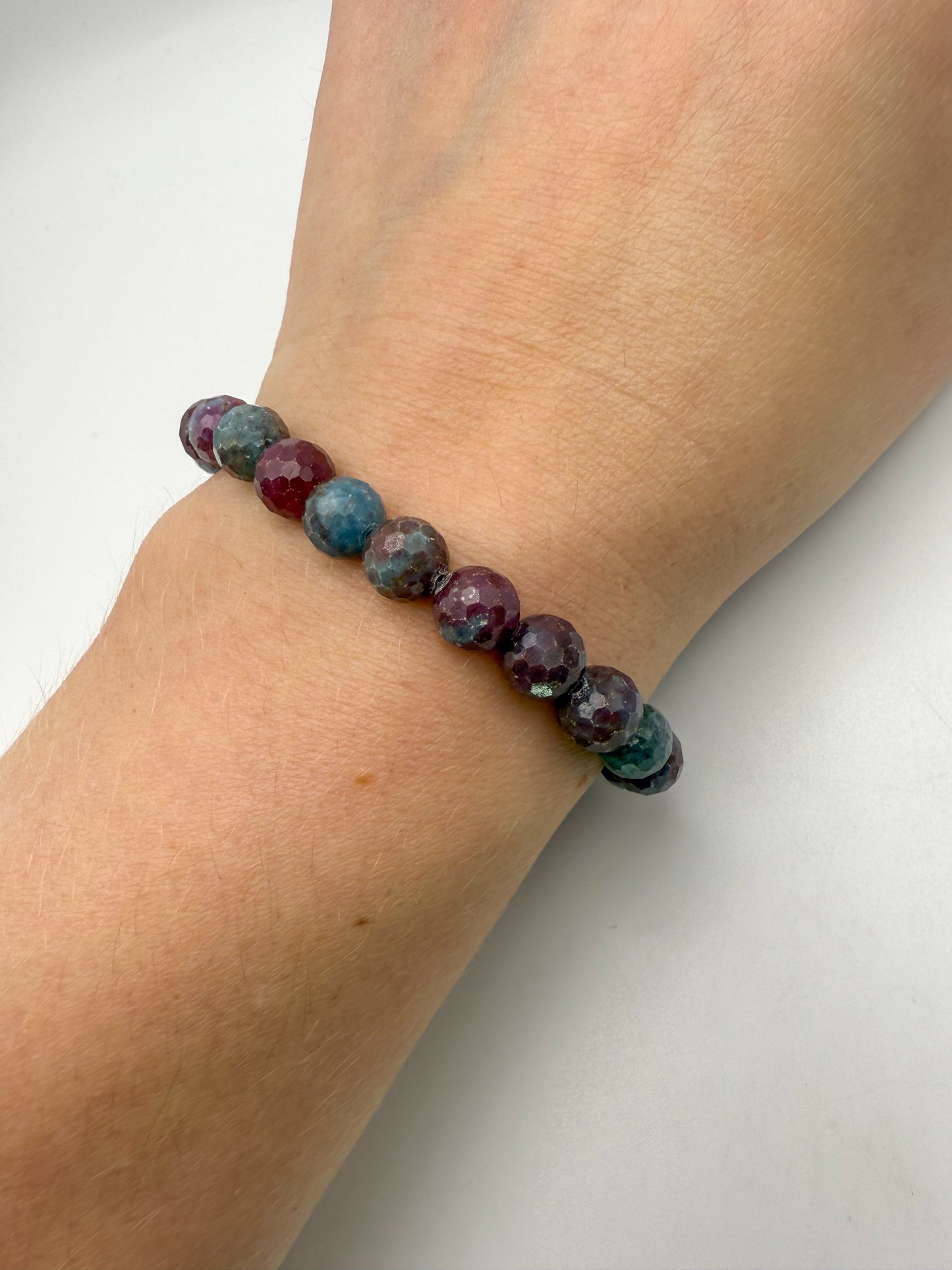 Natural Ruby Kyanite Crystal Beaded Bracelets