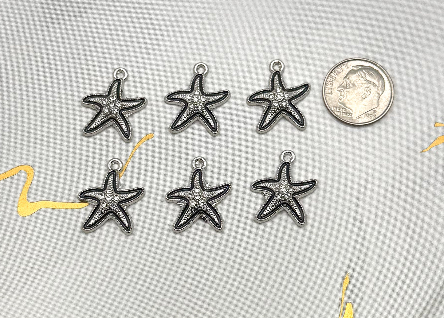 Silver Starfish DIY Metal Charms