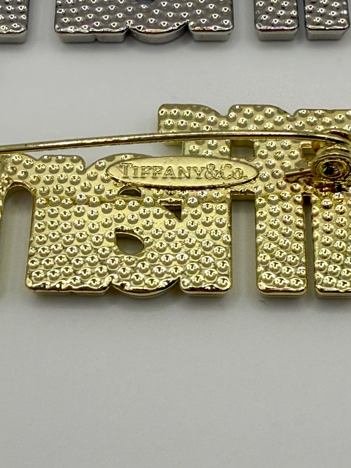 T&Co. Silver & Gold Stainless Steel Brooch