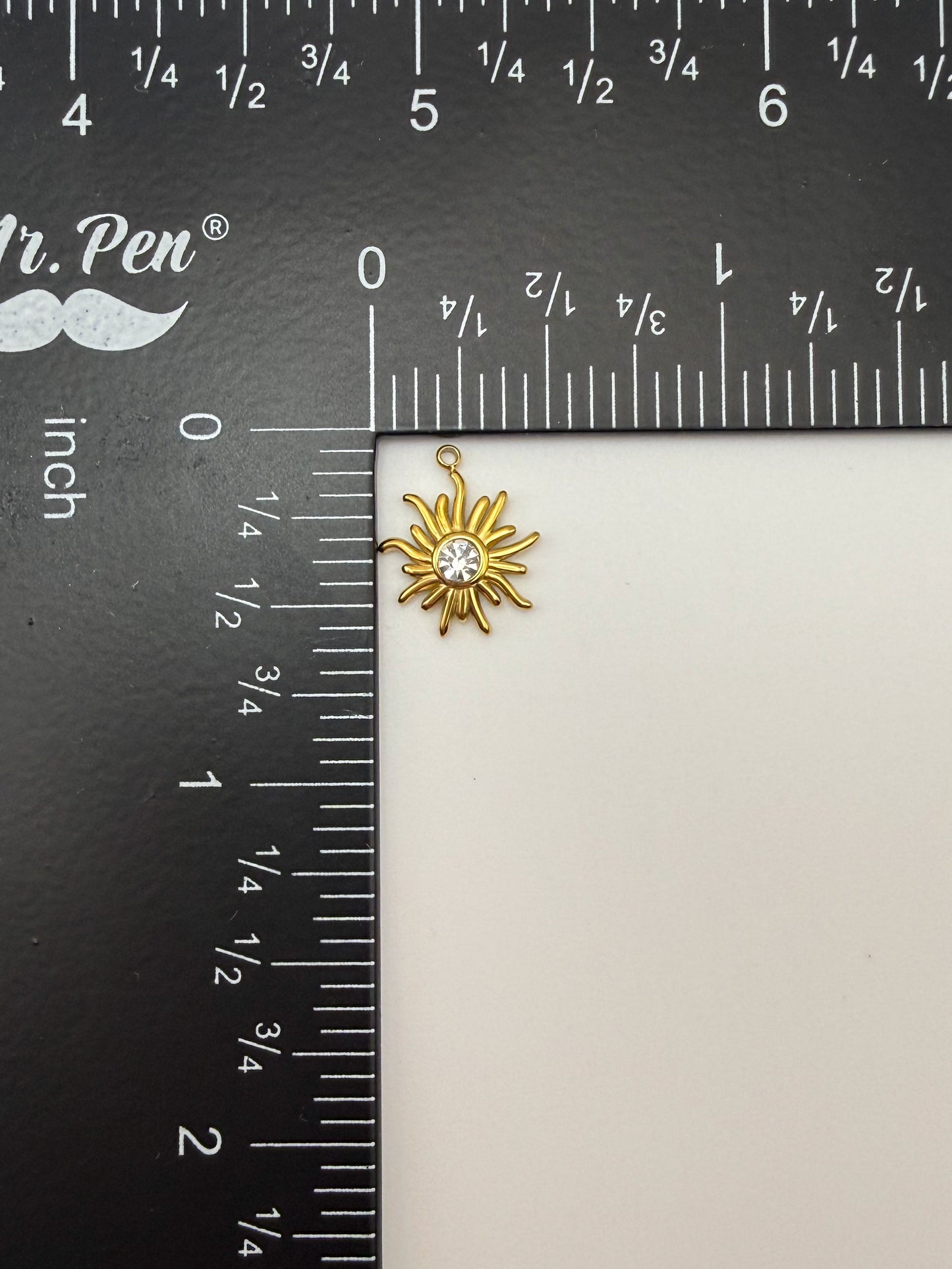 Stainless Steel Gold Mini Sun Charms