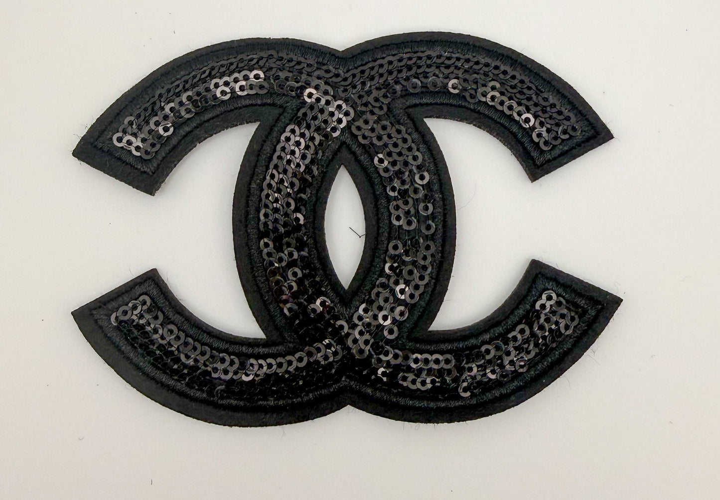 Medium Sized Black & White CC Designer Fabric DIY Glue On Sew on