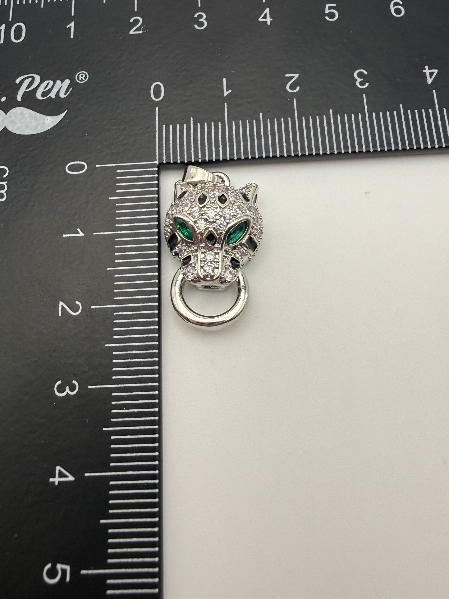 Gold & Silver Leopard Head HQ Charm Pendant