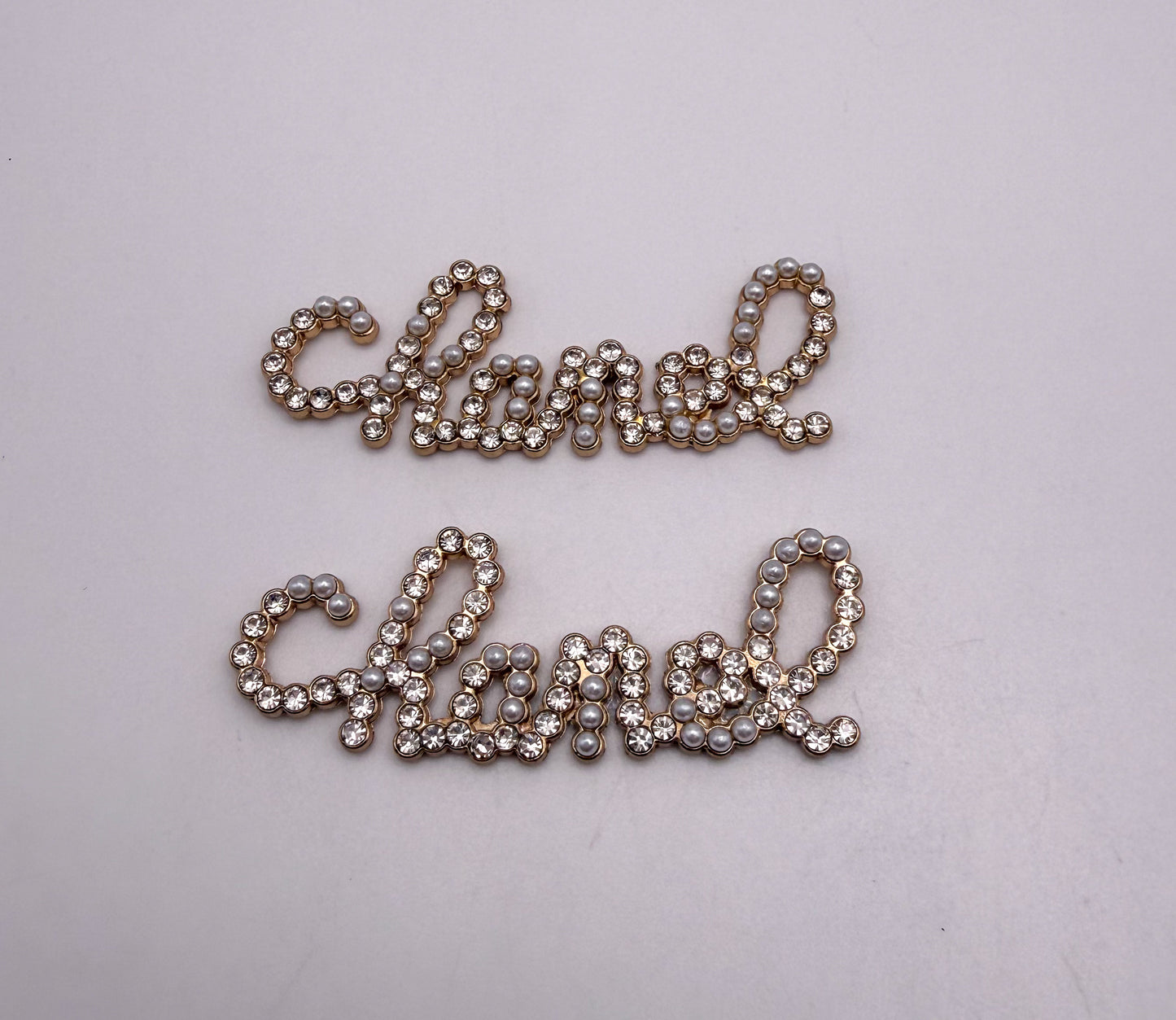 Bling CC Name Plate Metal DIY Charms