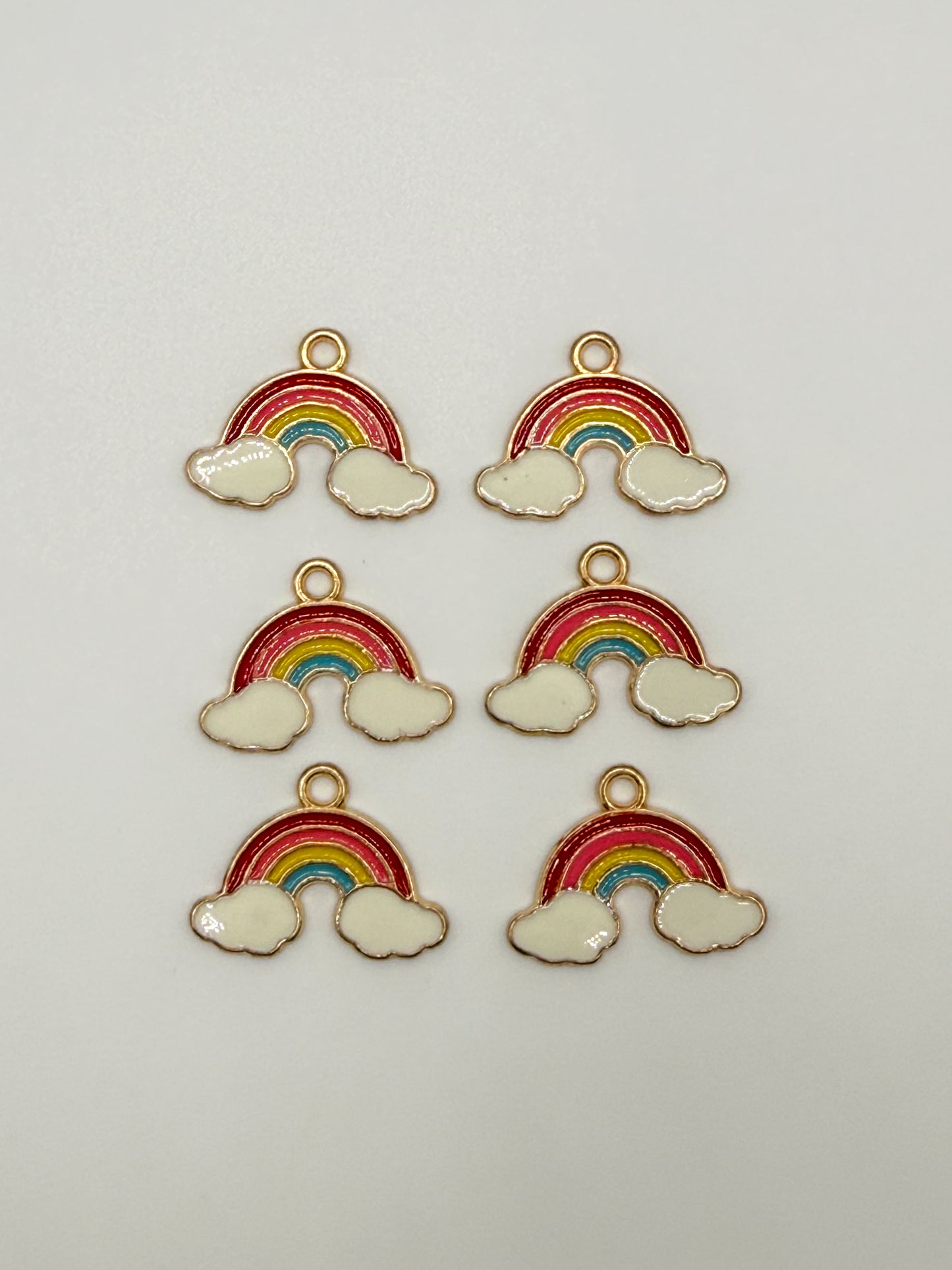 Gold Rainbow DIY Metal Charms