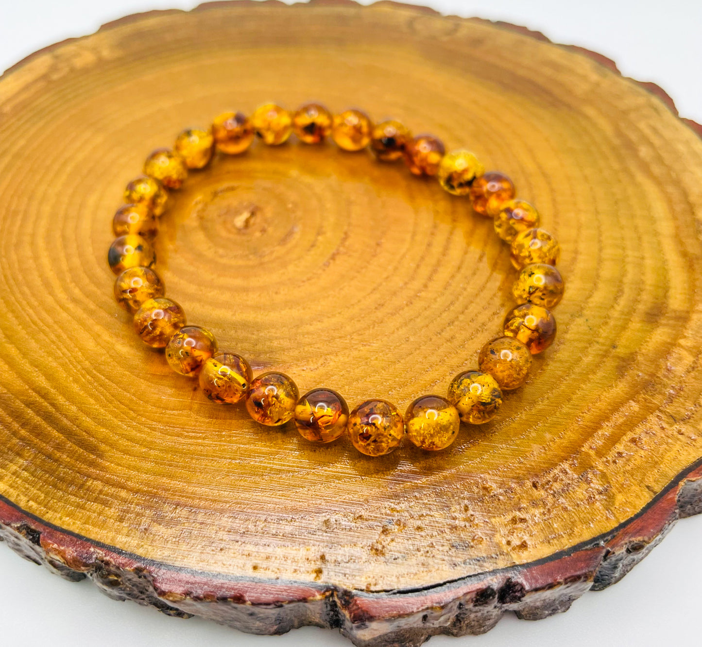 Natural Flower Amber Bracelets