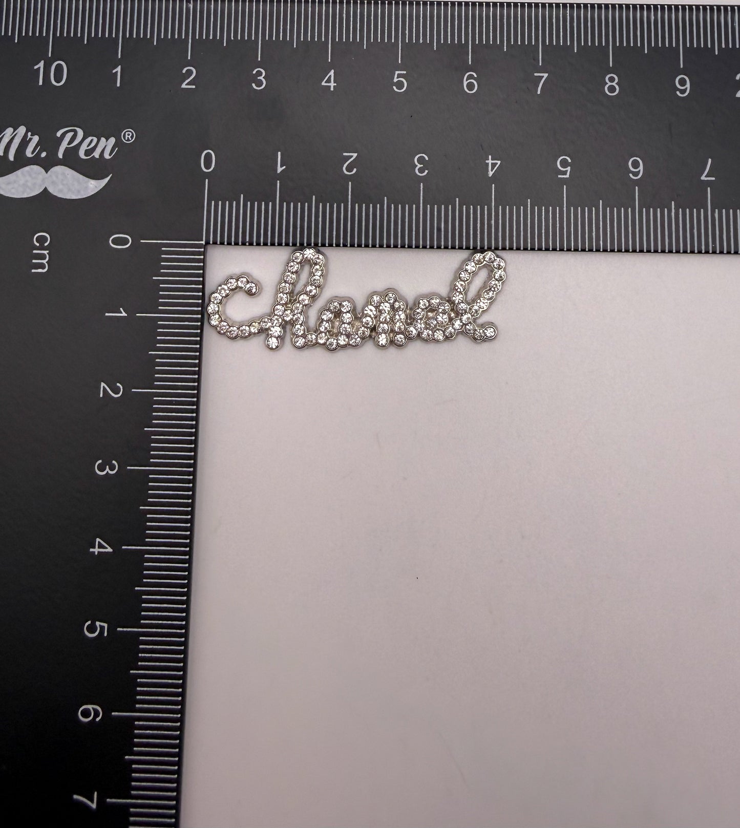 Bling CC Name Plate Metal DIY Charms