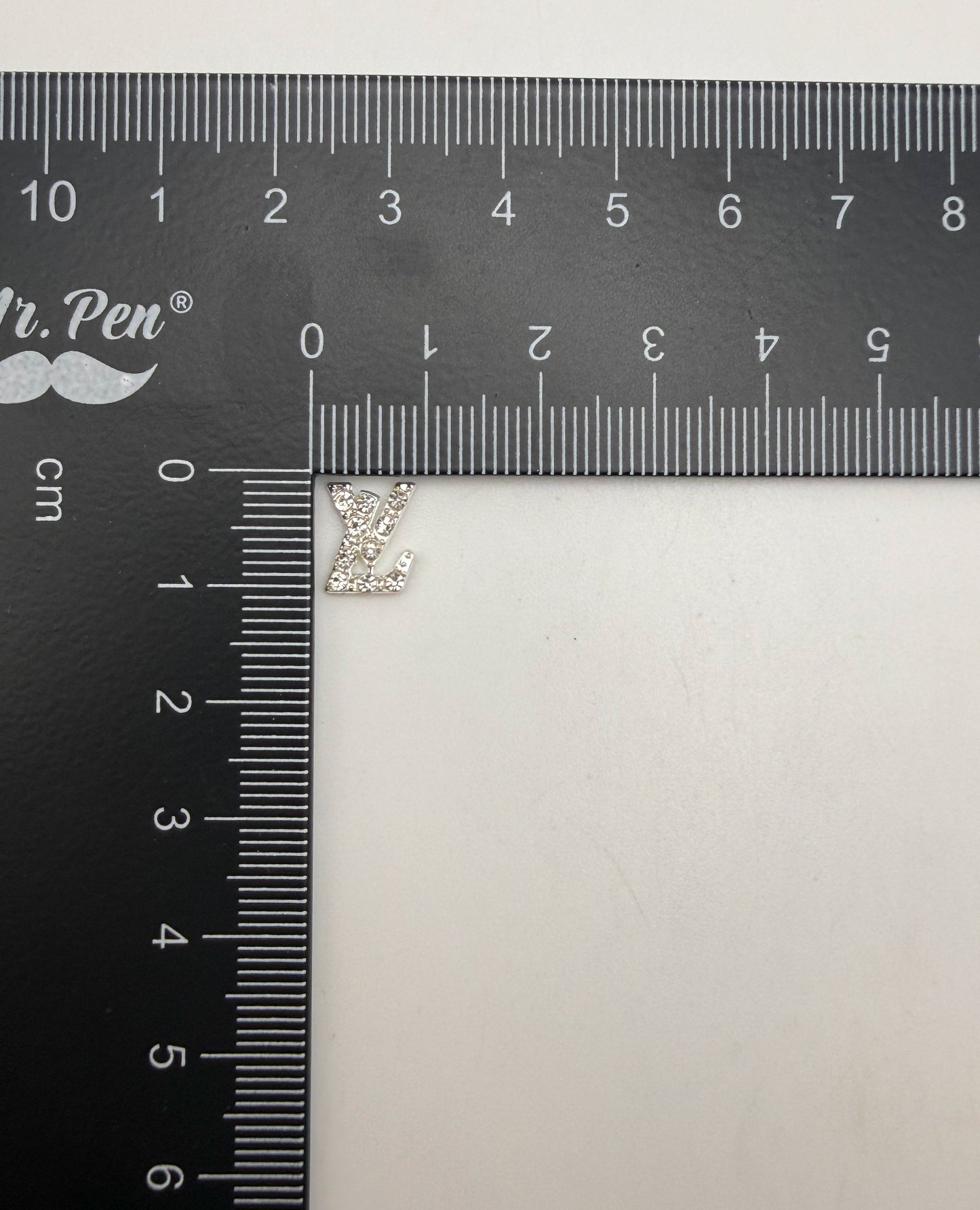 Mini Bling Silver & Gold Flat Back LV & CC Designer DIY Nail Charms