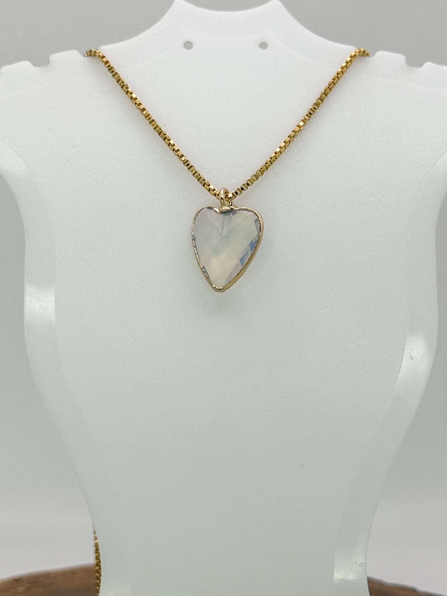 Arrow Head Heart Pendant Gold Stainless Steel Necklace