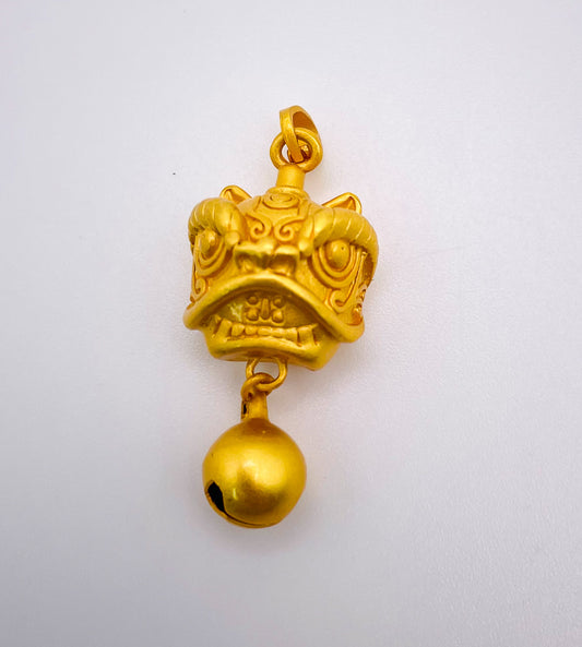 S999 Sand Gold Pichu Head Pendant