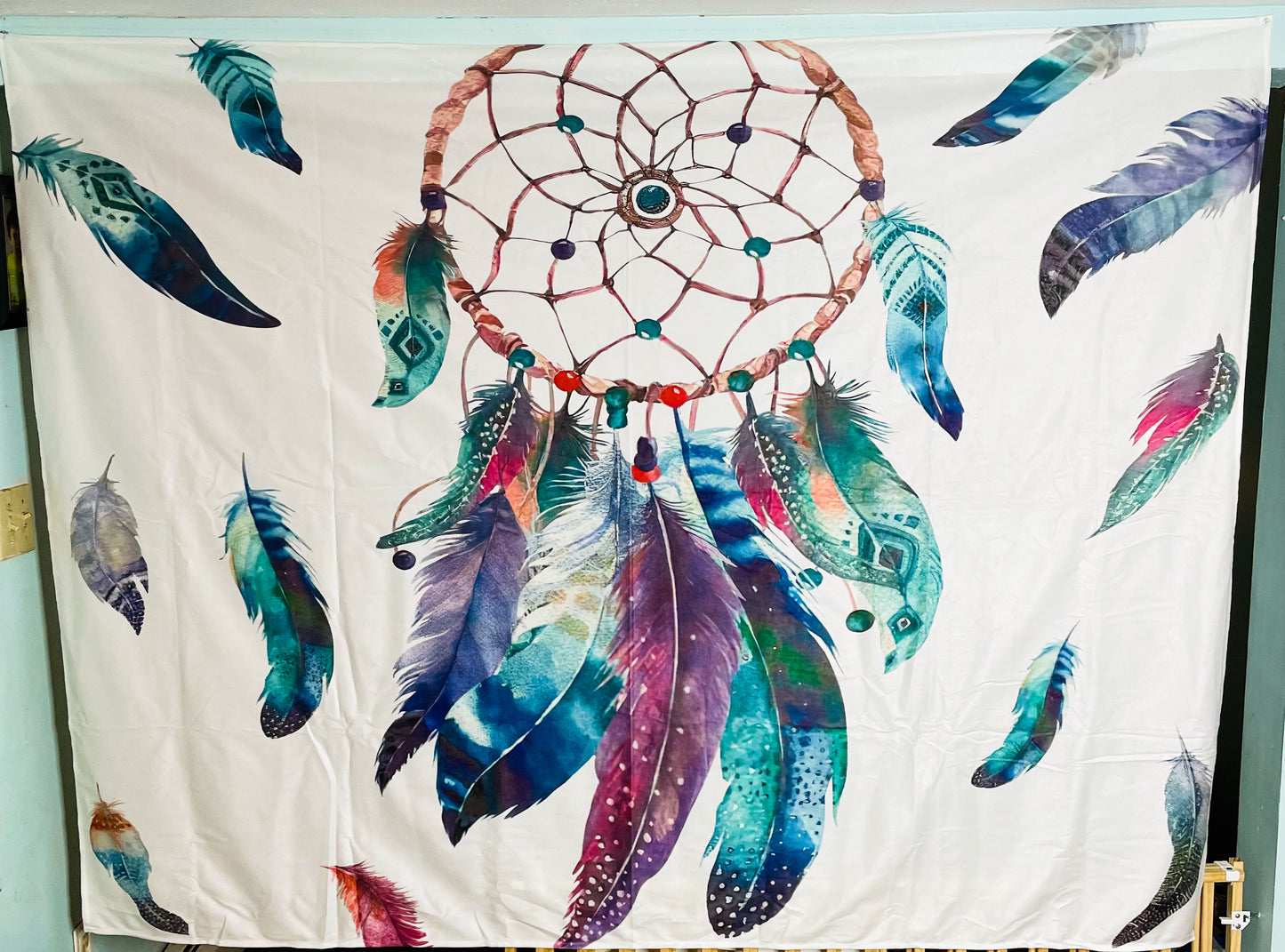 High Quality Vibrant Feather Dreamcatcher Tapestry