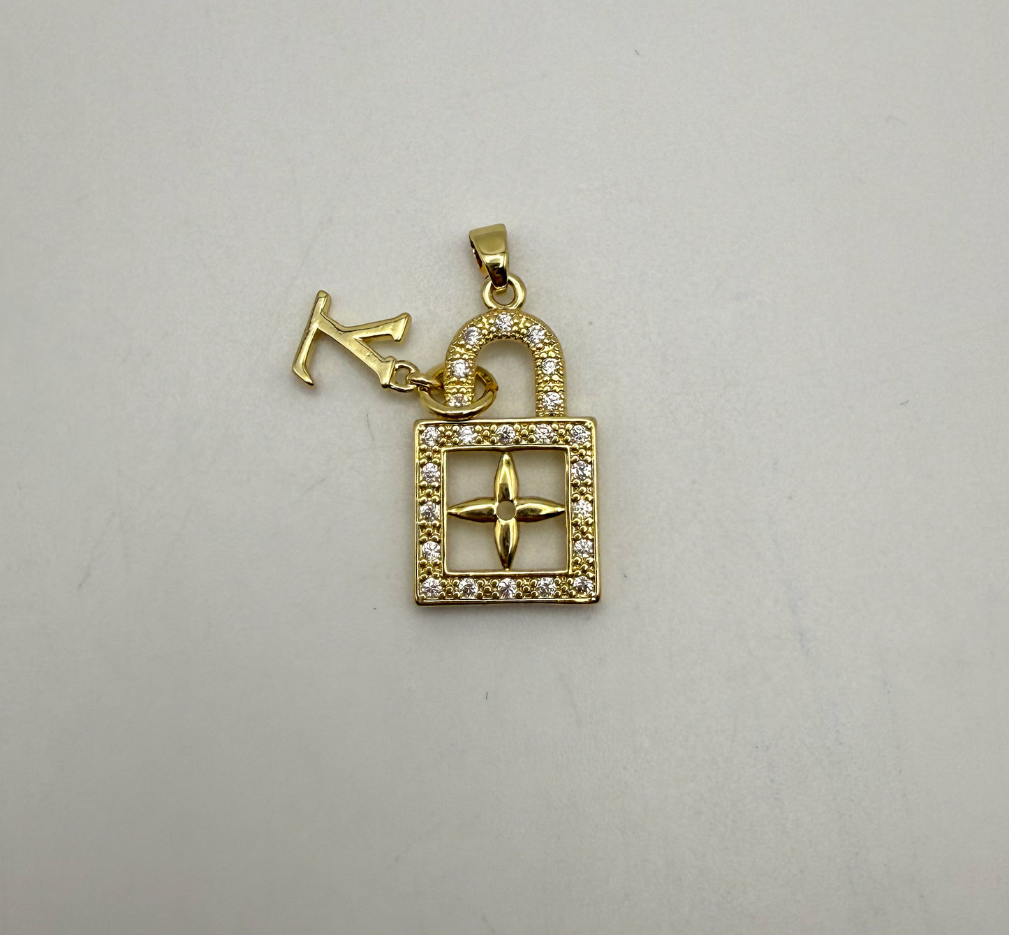 LV Bling Lock Silver & Gold Pendants
