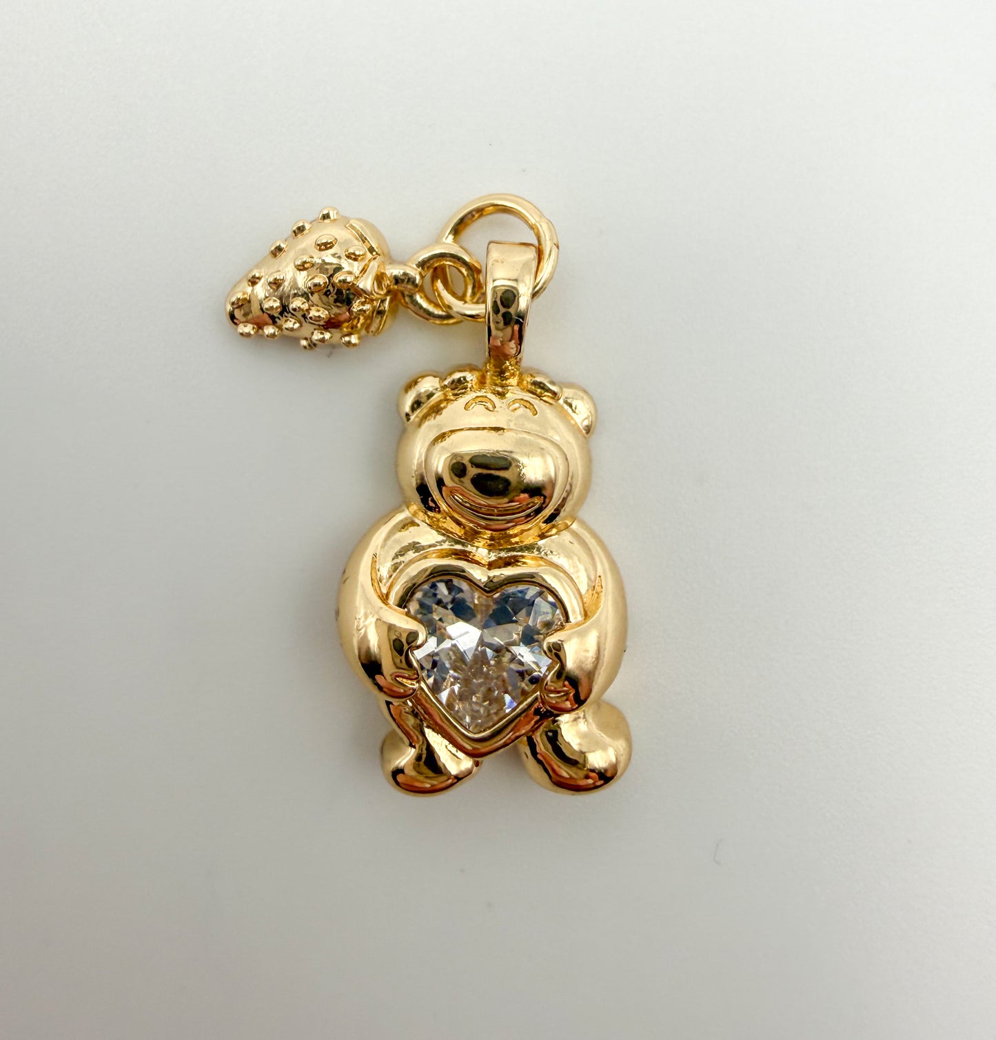 Fancy Lotso Bear with Strawberry Gold & Silver DIY Metal Charms