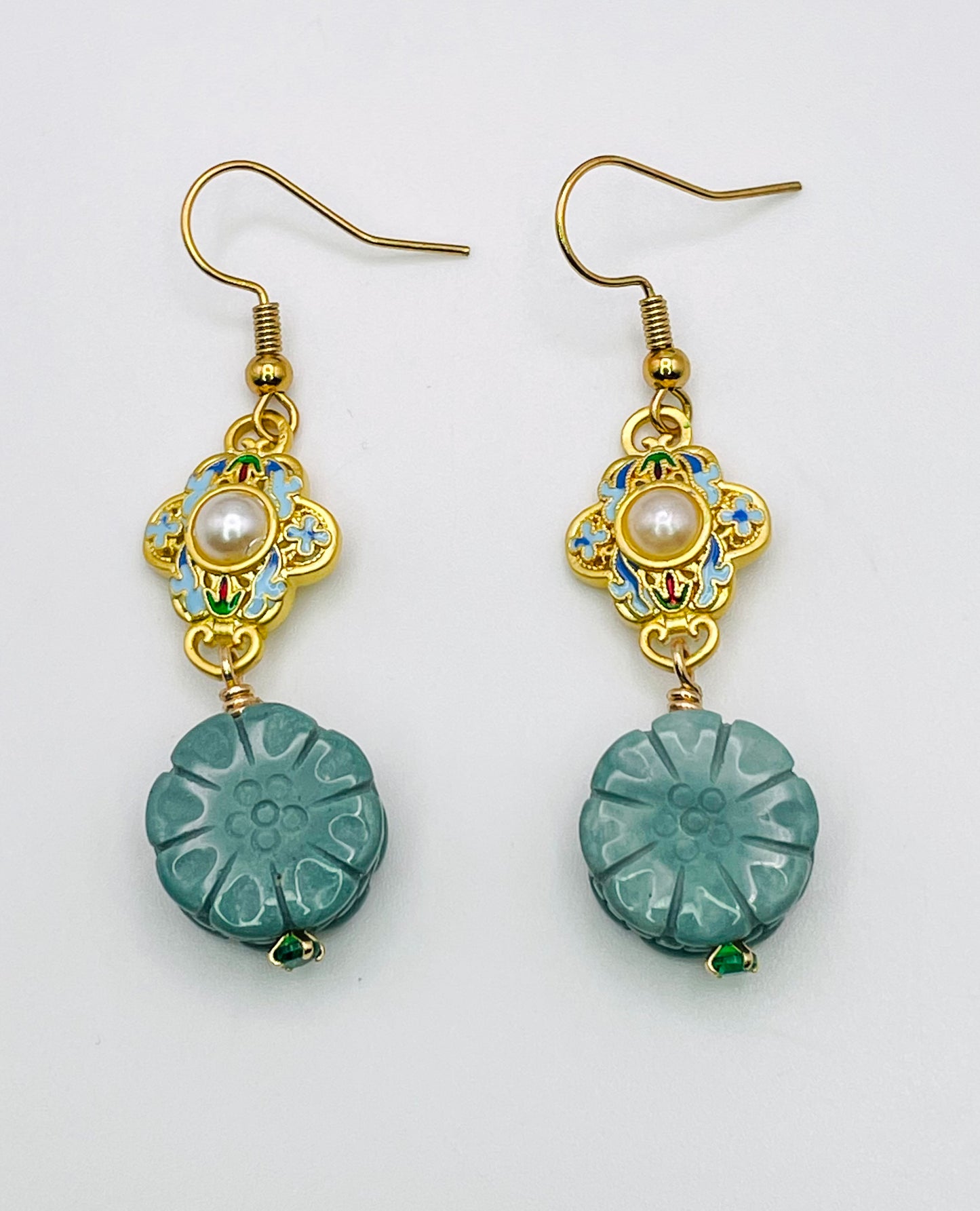 Vibrant Natural Alashan Flower Earrings