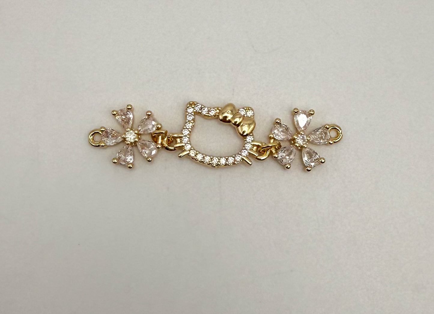 HK Kitty Head Bling Connector Charms