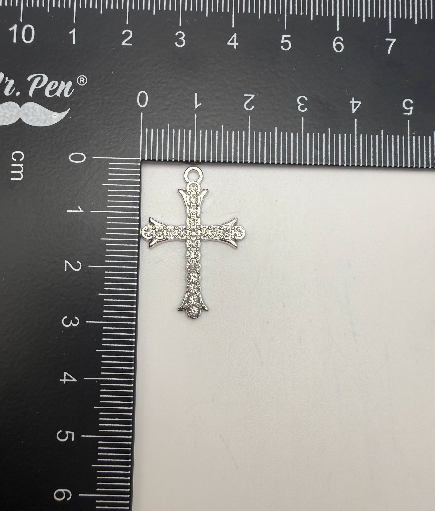 Silver Cross Metal DIY Charms