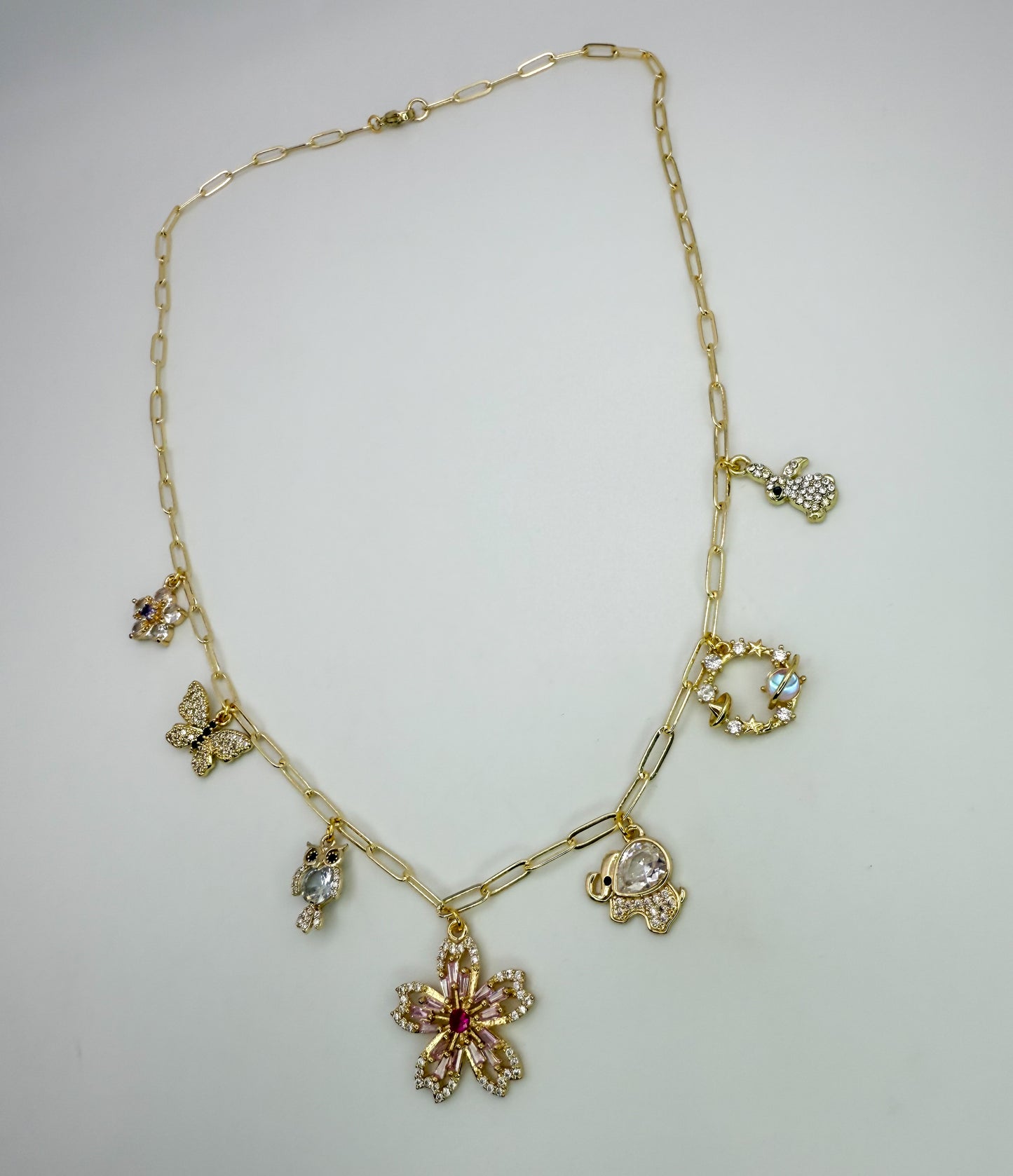 Bloom of Spring Gold Charm Necklace