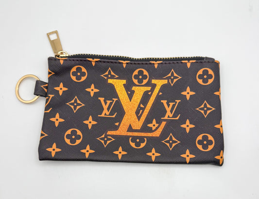 LV Brown & Tan Keychain Wallet Accessory