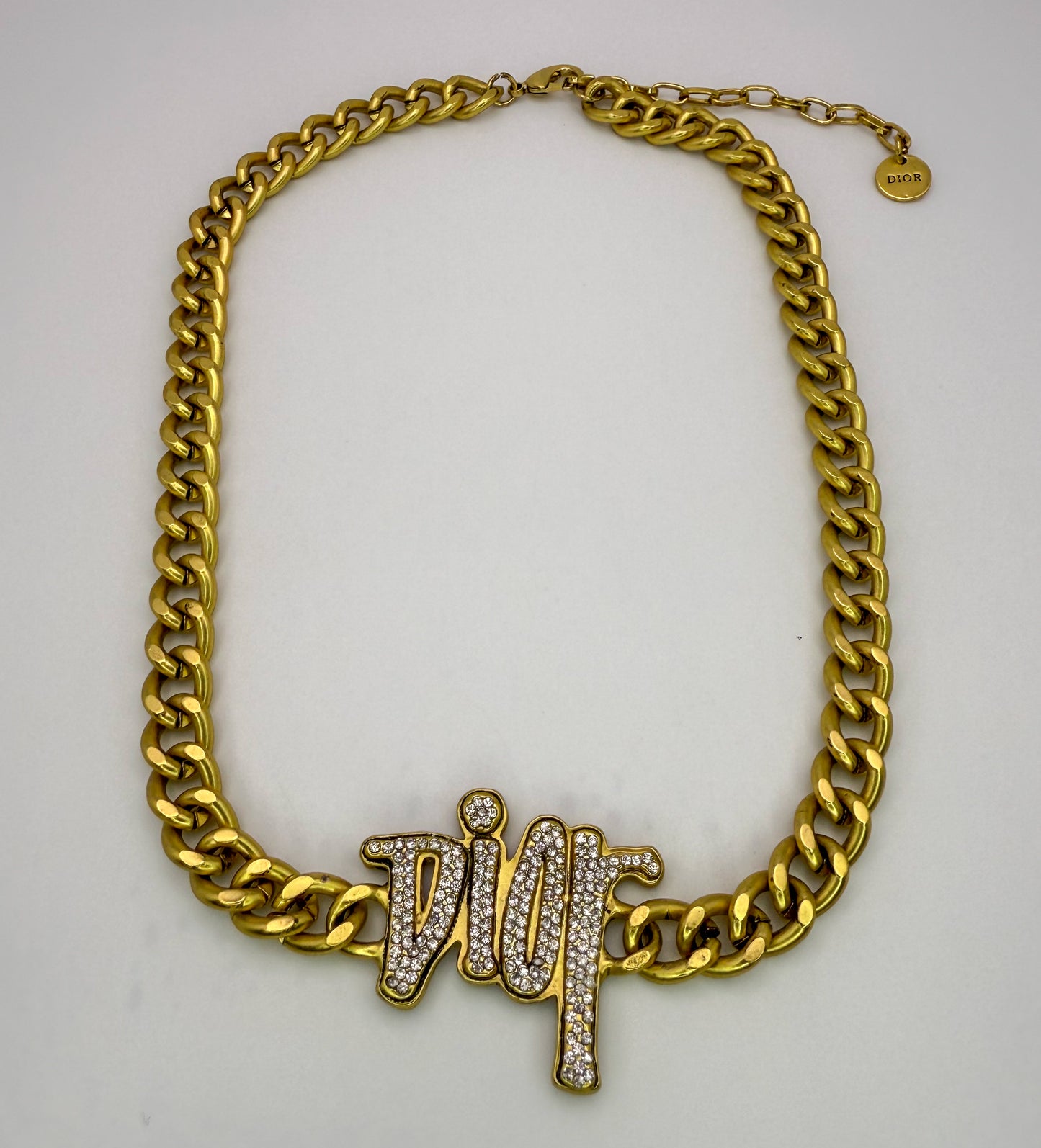 Gold DIOR Designer Pendant Cuban Necklaces