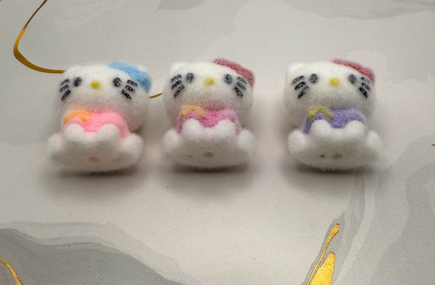 Suede Covered HK Kitty DIY Pen Focal Bead