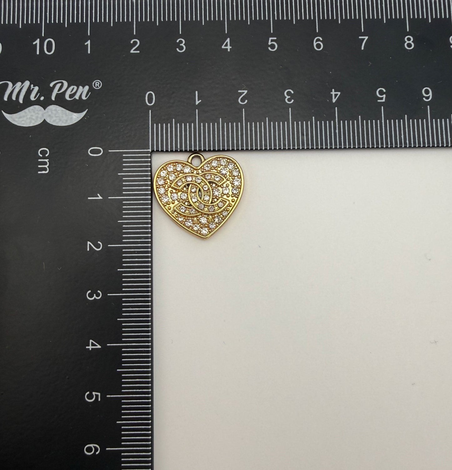 High Quality Gold CC Designer Heart Charms