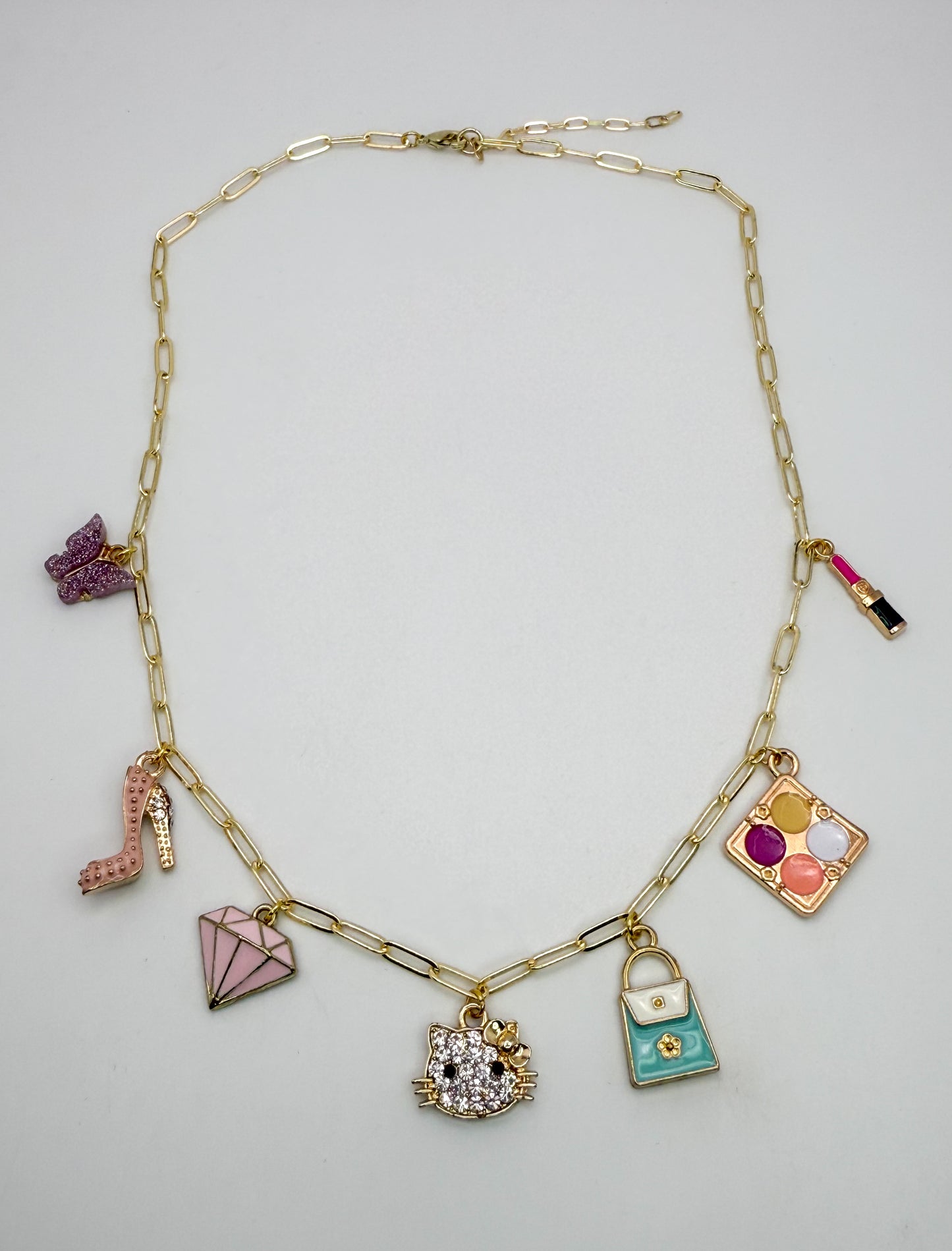 Miss Diva Gold Charm Necklace