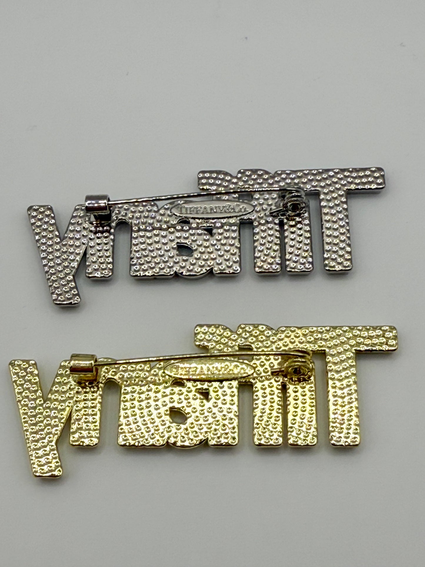 T&Co. Silver & Gold Stainless Steel Brooch