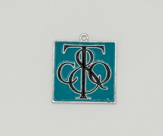 T&Co. Silver Square Metal DIY Charm Pendant