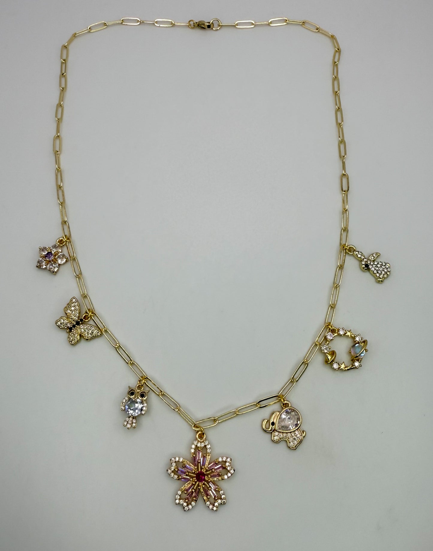 Bloom of Spring Gold Charm Necklace