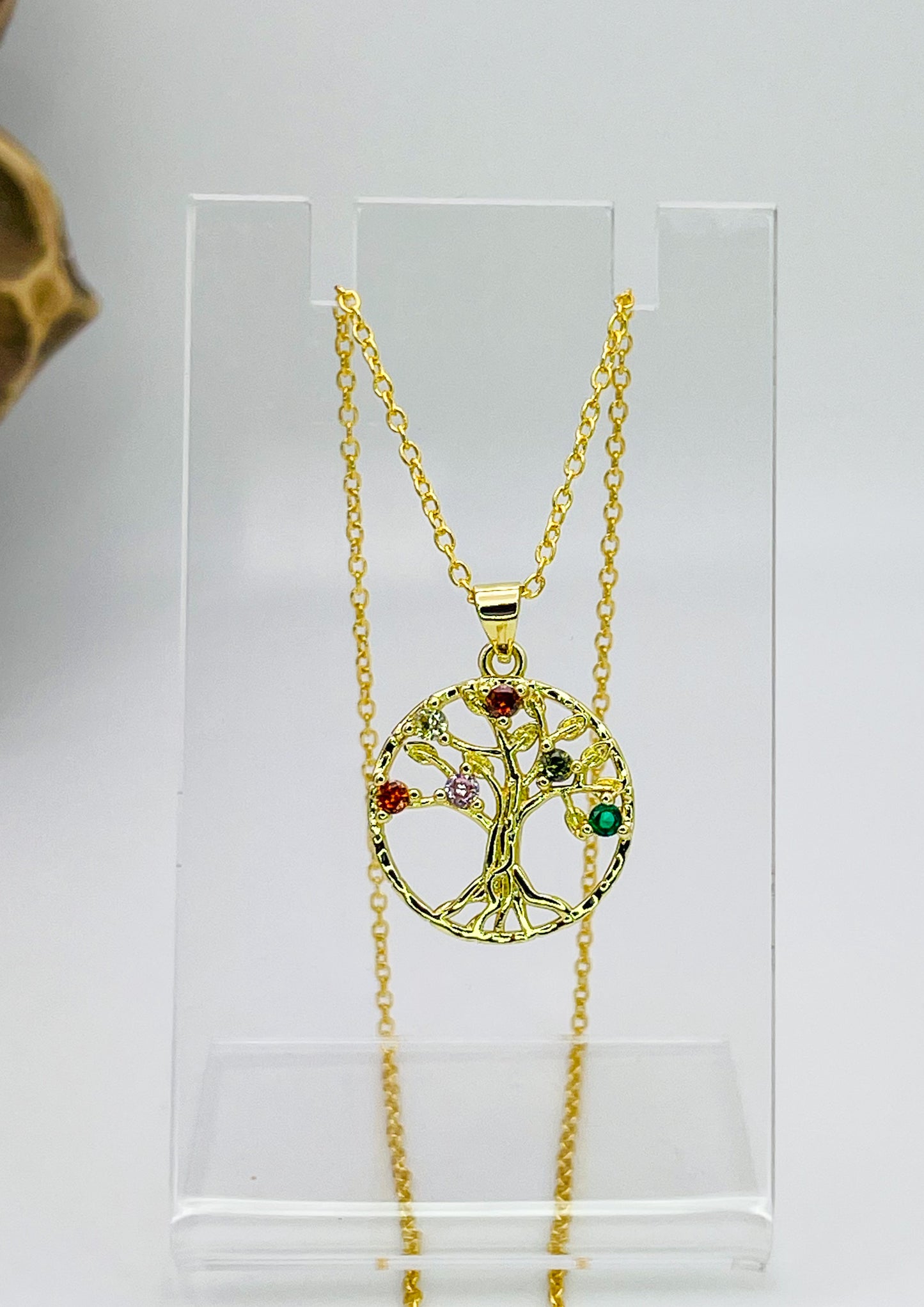 18K Gold Overlay S925 Sterling Silver Tree of Life Necklaces