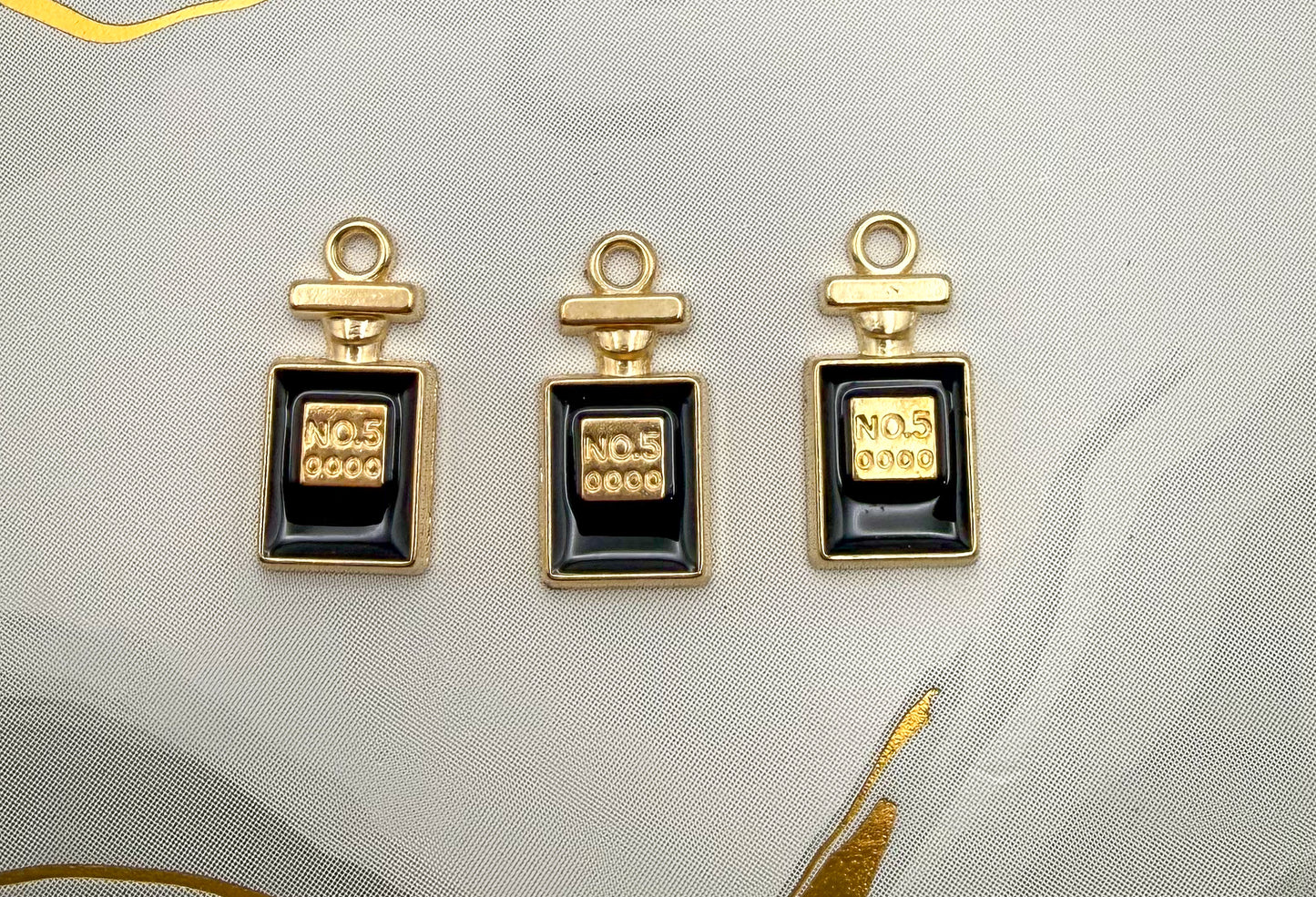 NEW Gold No.5 Mini Perfume Bottle DIY Charms