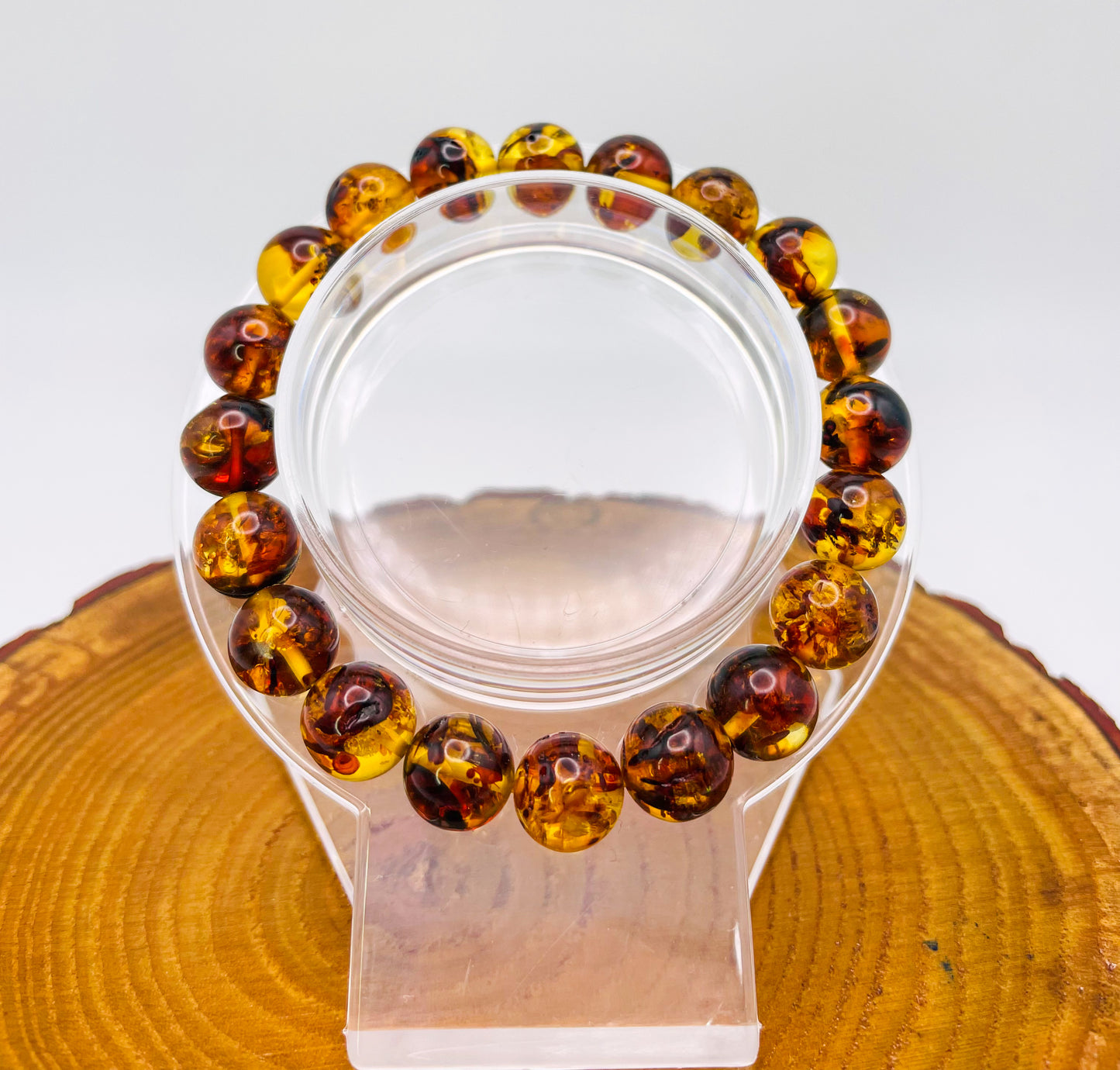 Natural Flower Amber Bracelets