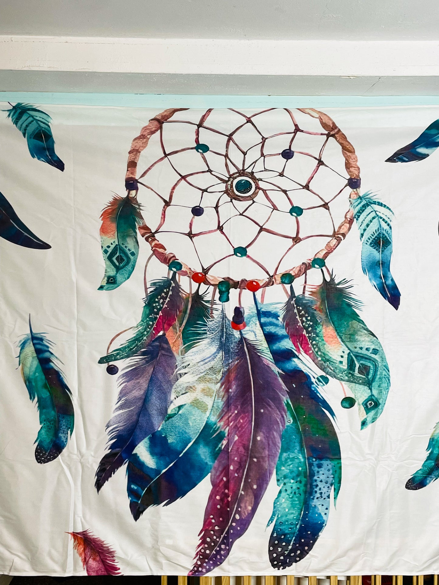 High Quality Vibrant Feather Dreamcatcher Tapestry