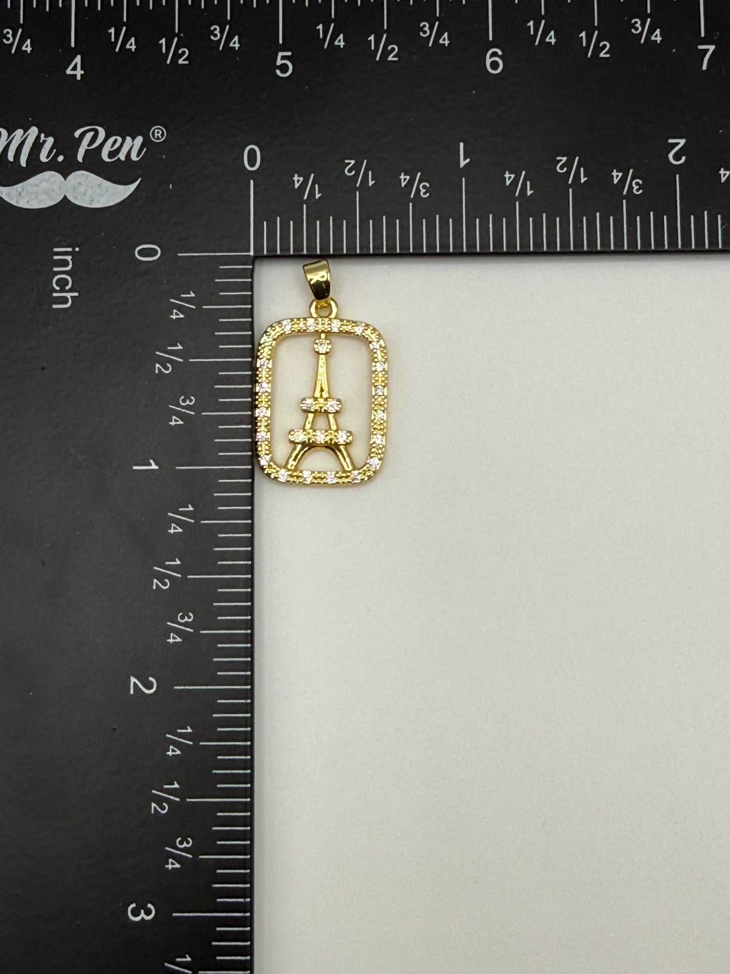 Eiffel Tower Gold & Silver Charm Pendant