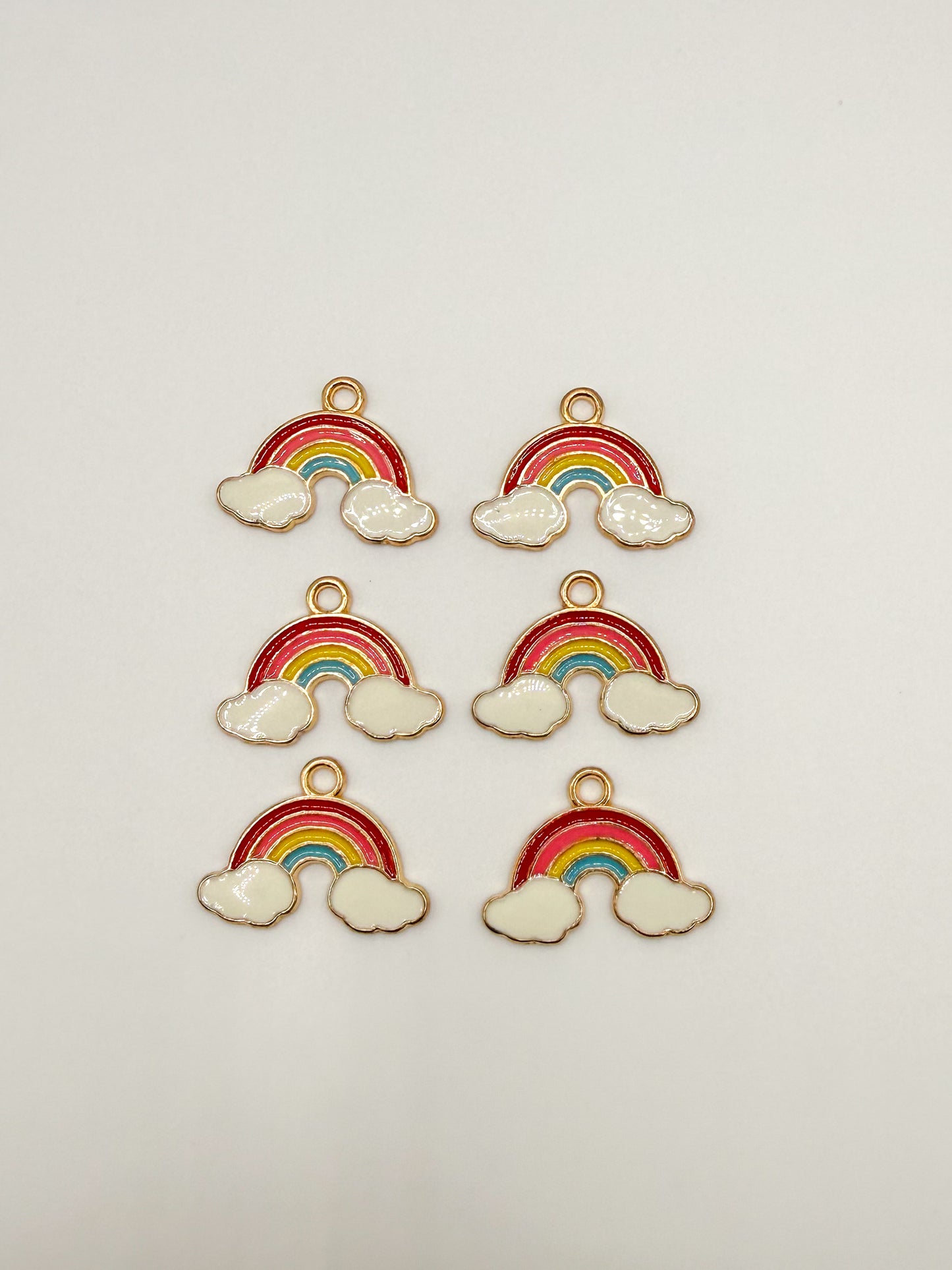 Gold Rainbow DIY Metal Charms