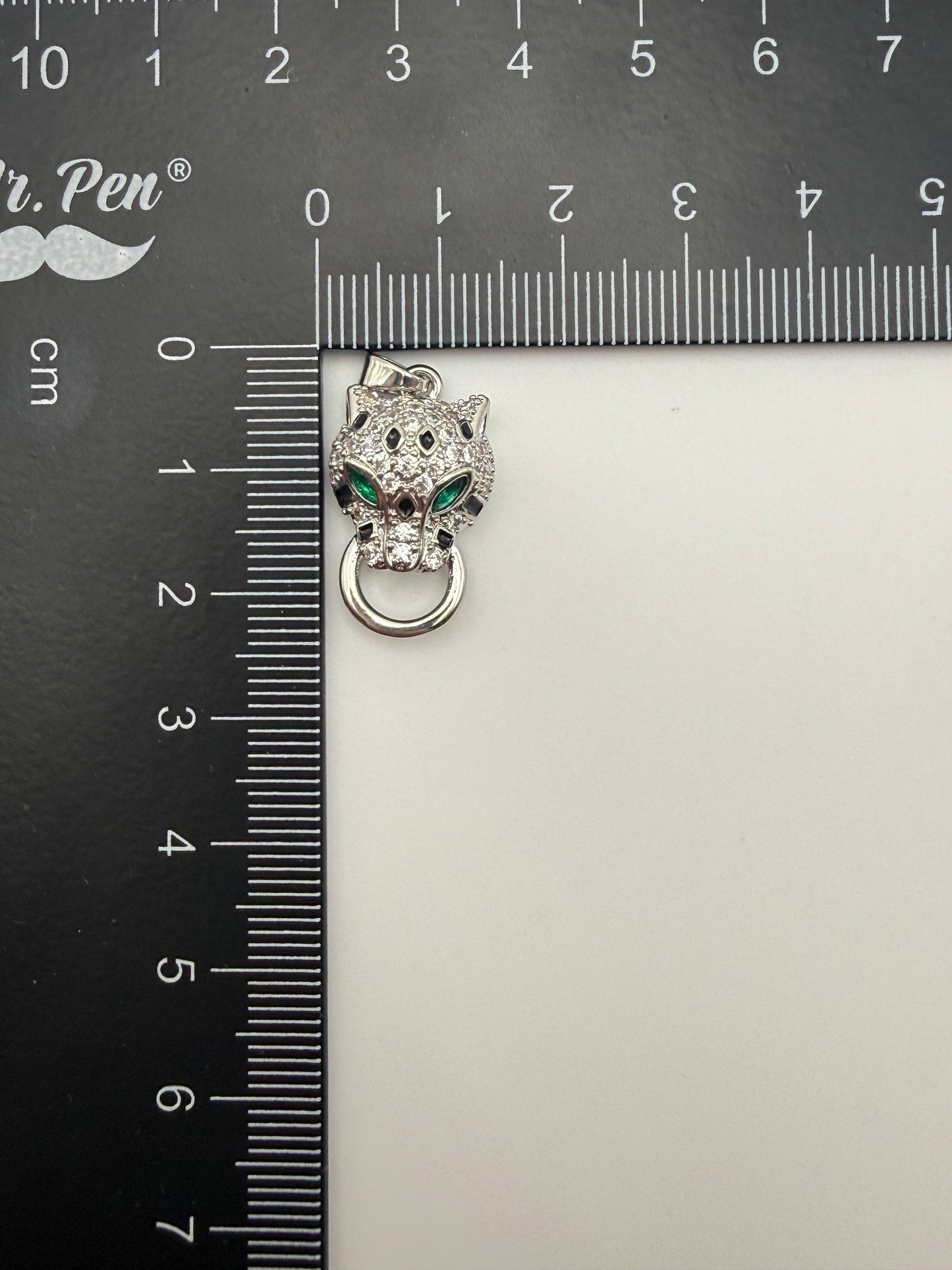 Gold & Silver Leopard Head HQ Charm Pendant