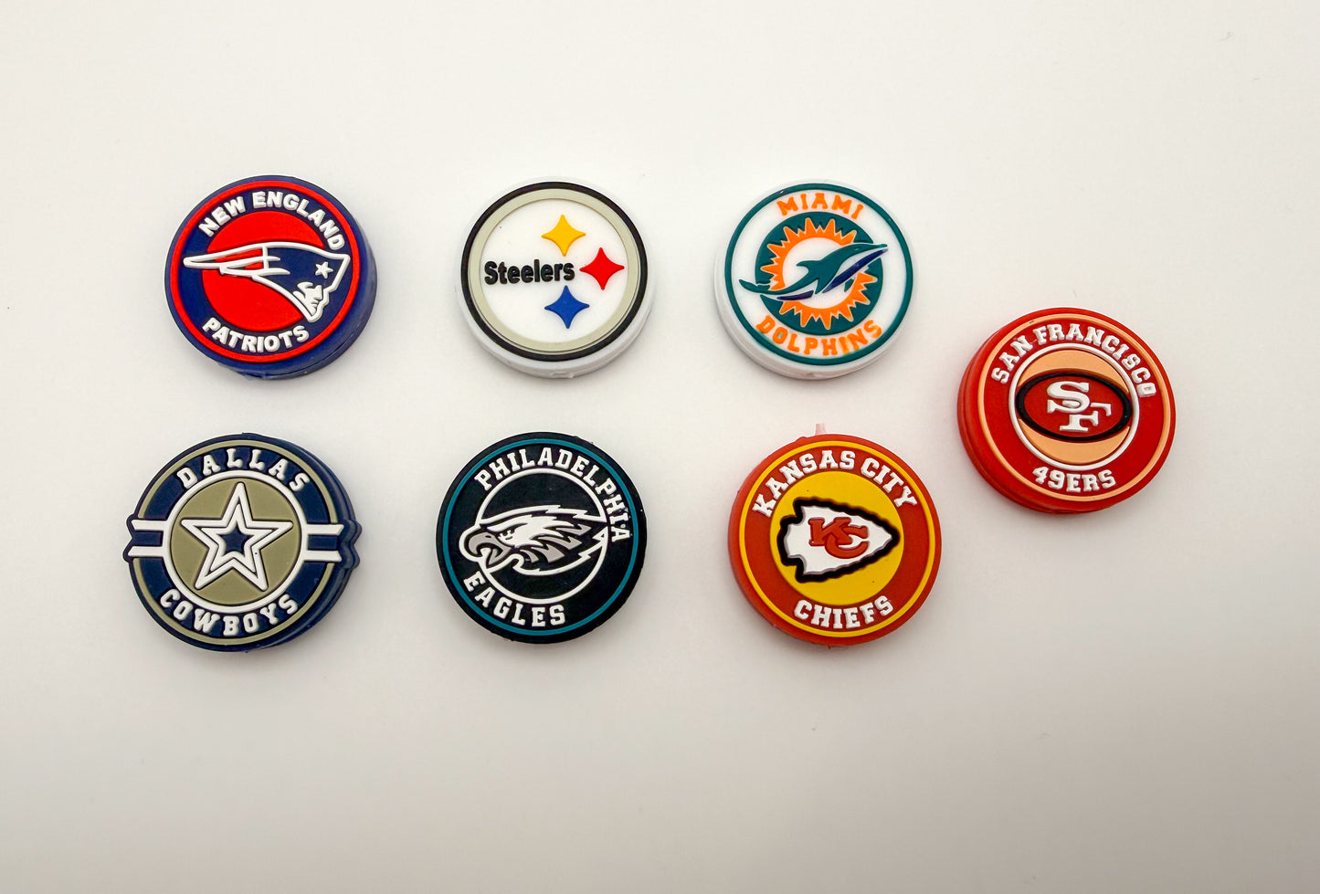 Round NFL Silicone DIY Pen Focal Beads