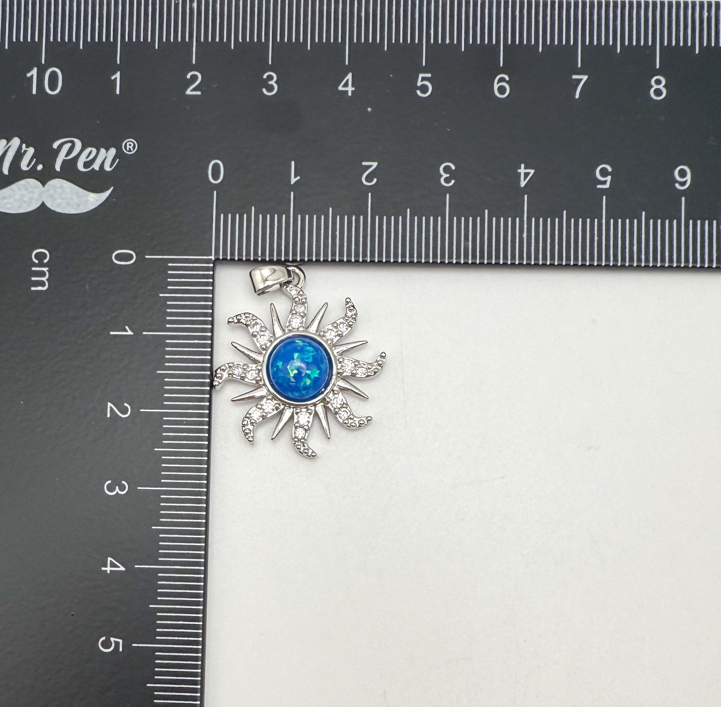 Silver Flaming Sun Metal Pendants