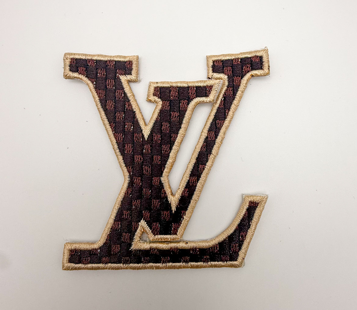 Variety of Colorful LV Designer Glue on Sew on Fabric Patches