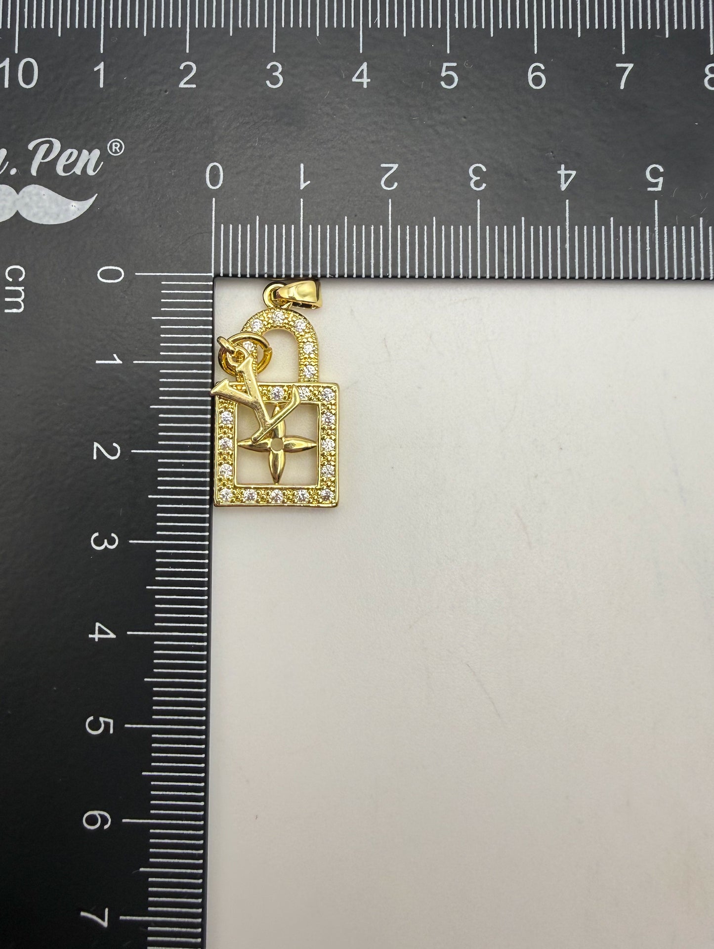 LV Bling Lock Silver & Gold Pendants
