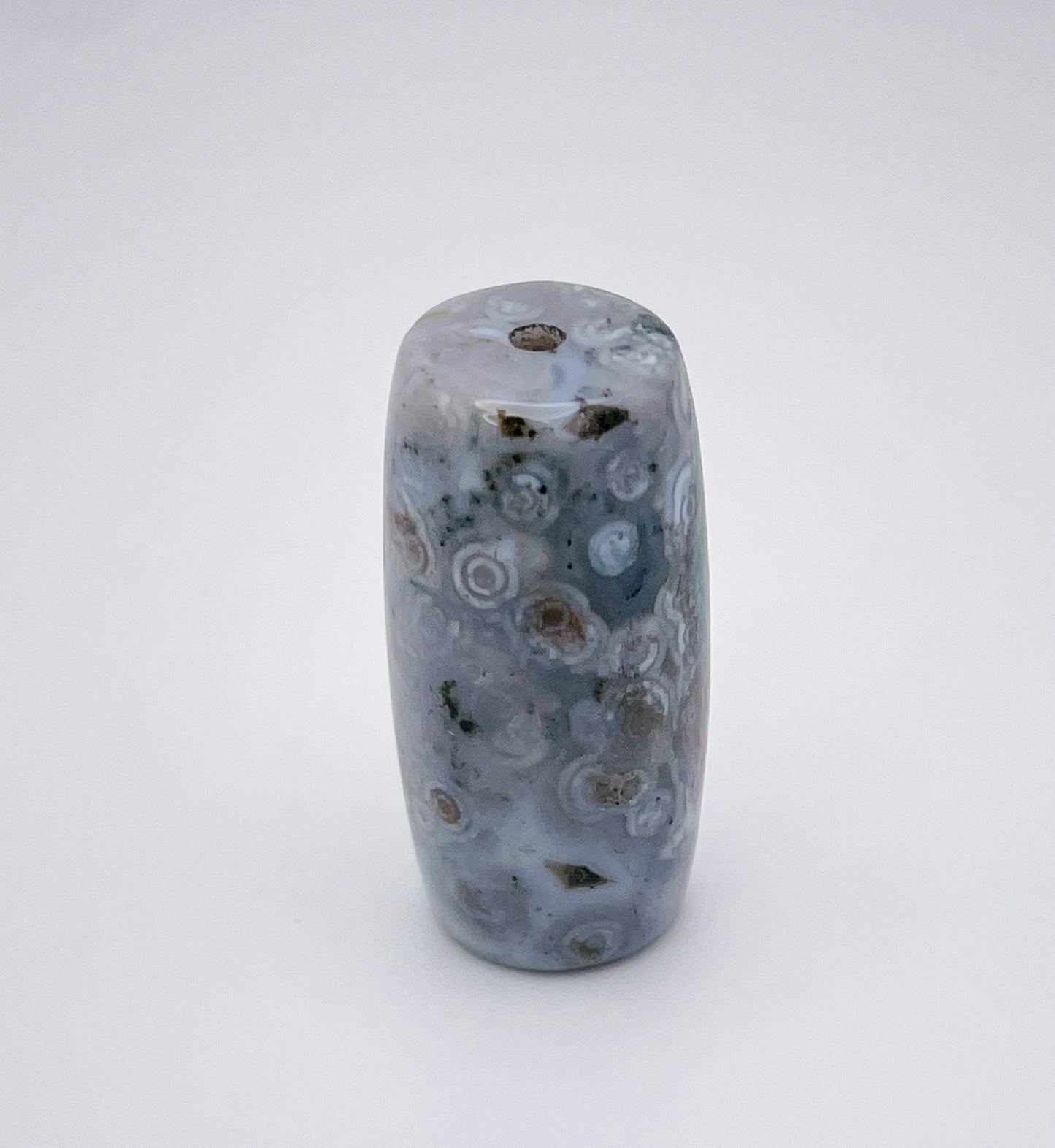 Natural Ocean Jasper Focal Barrel  Crystal Beads