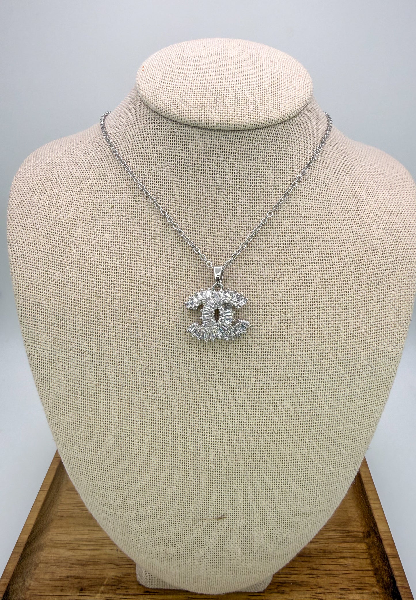 NEW CC Designer Crystal Zircon Pendant Necklace