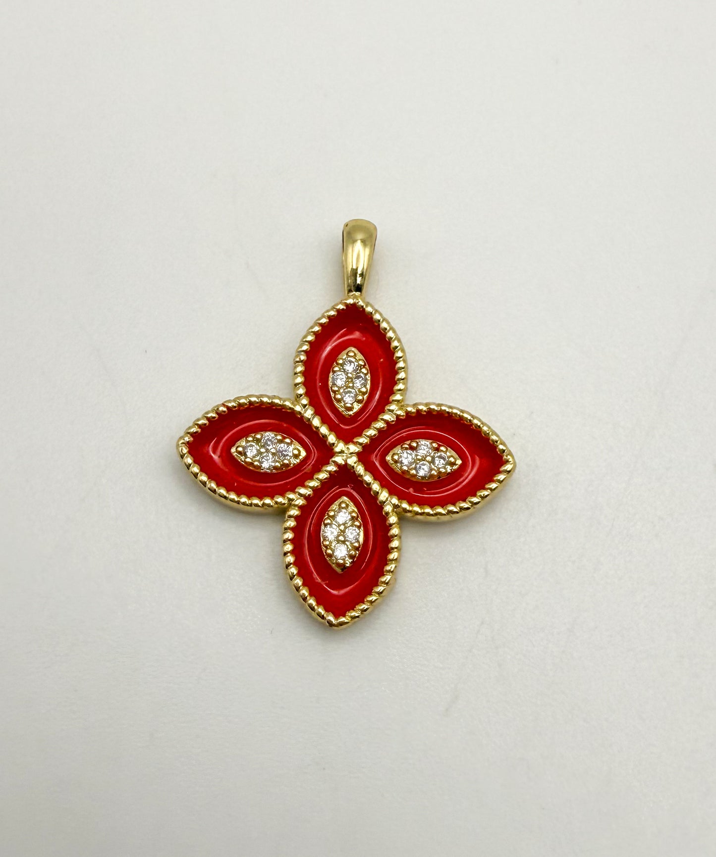 High Quality LV Clover Inspired Bling Pendants