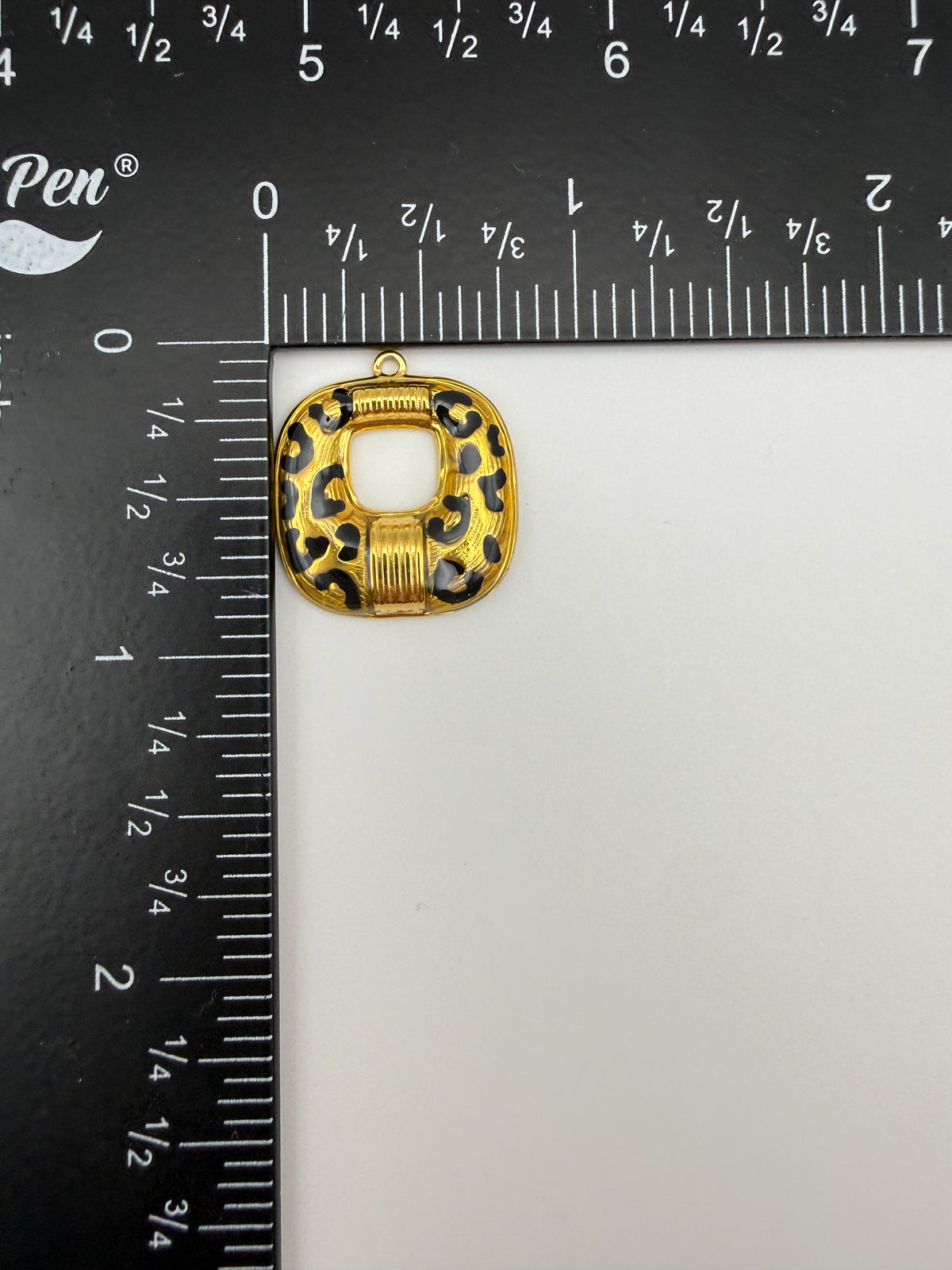 Gold Stainless Steel Leopard Print Shaped Charm Pendants DIY