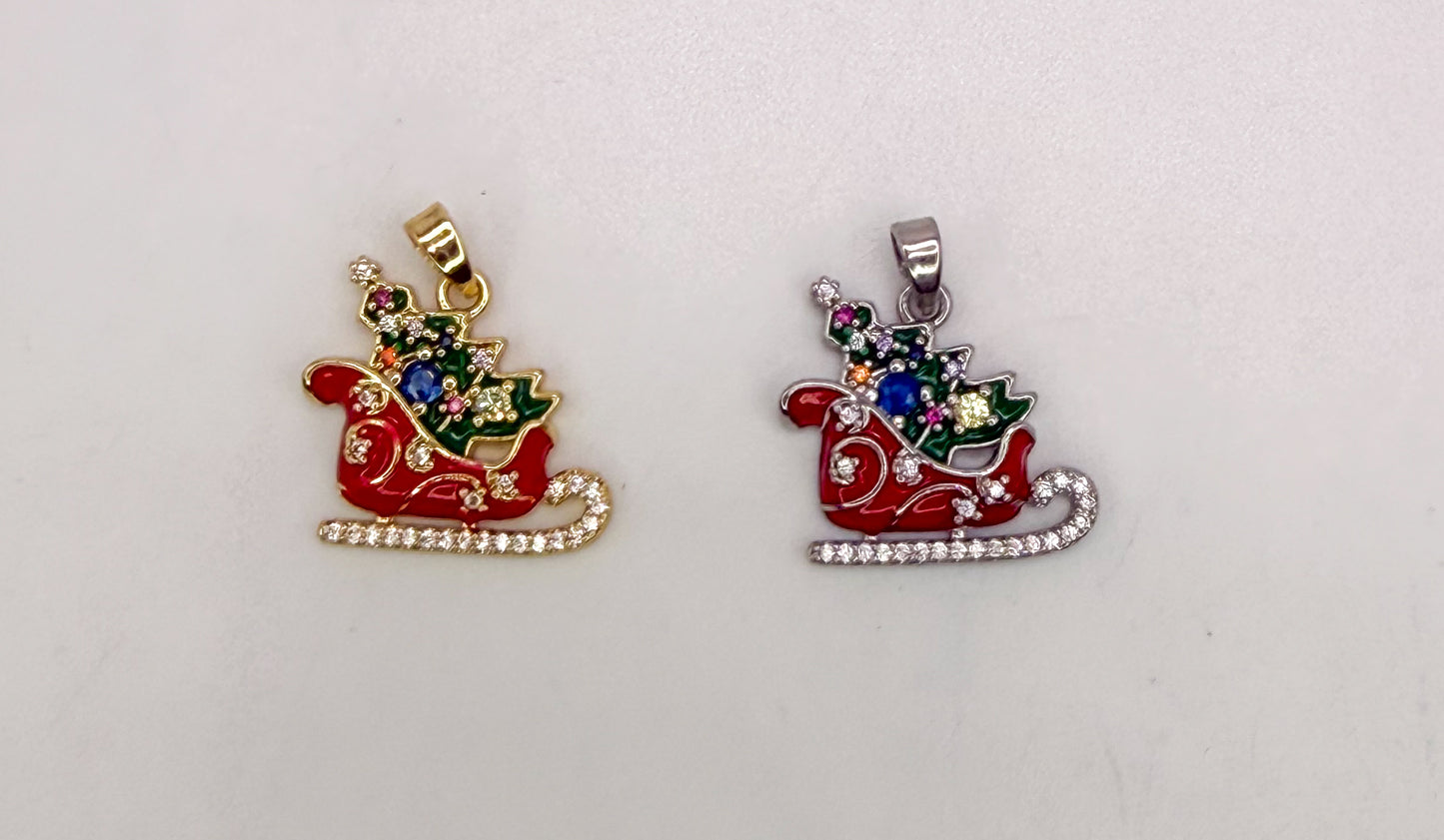 Santa’s Christmas Sleigh Pendant