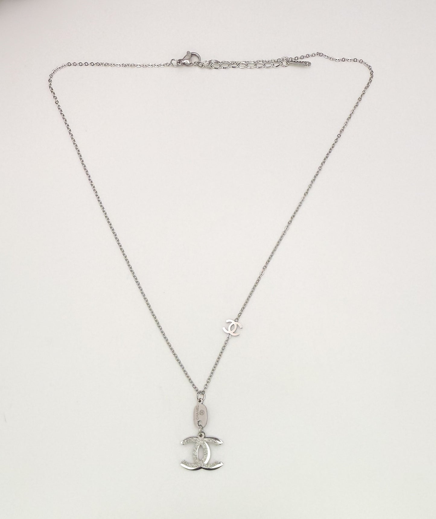 CC Silver Stainless Steel Adjustable Necklace