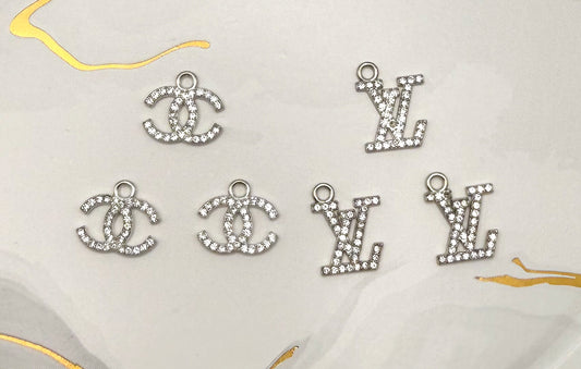 NEW Promo Special LV & CC Designer Silver Small Charms