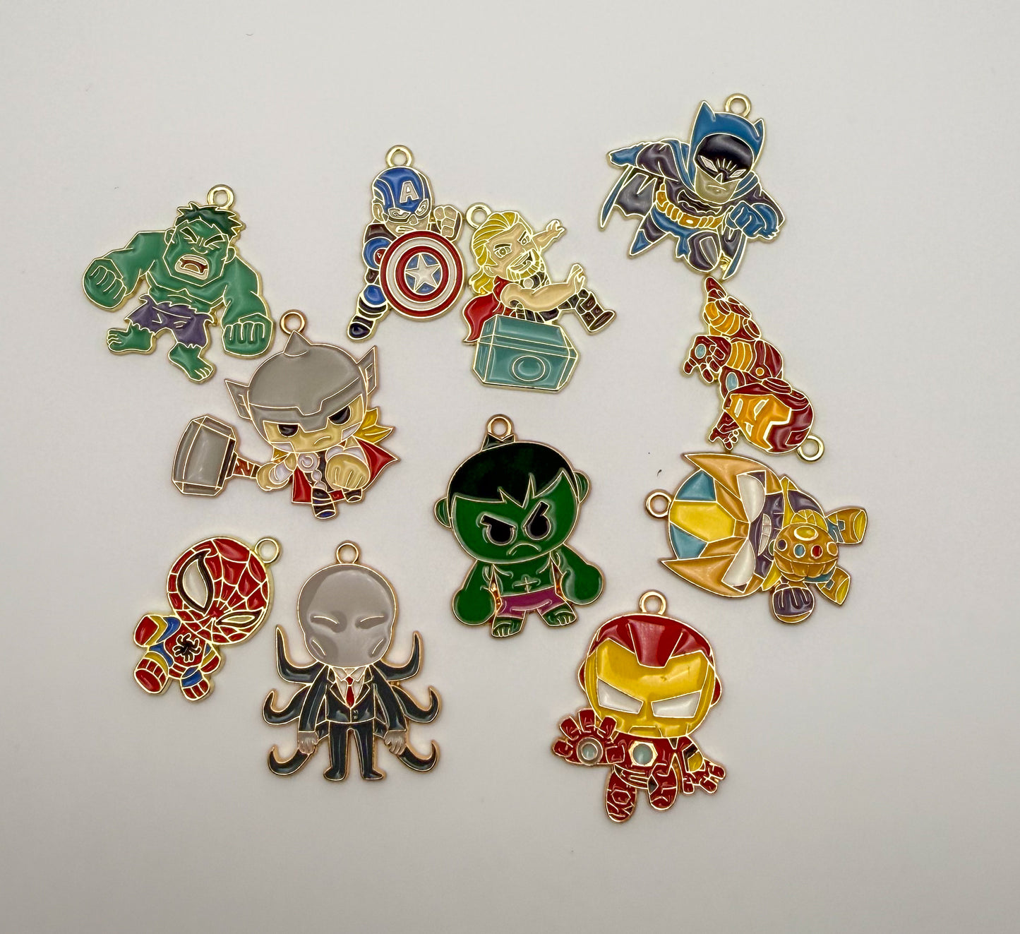 DC Avengers Gold DIY Metal Charm Set