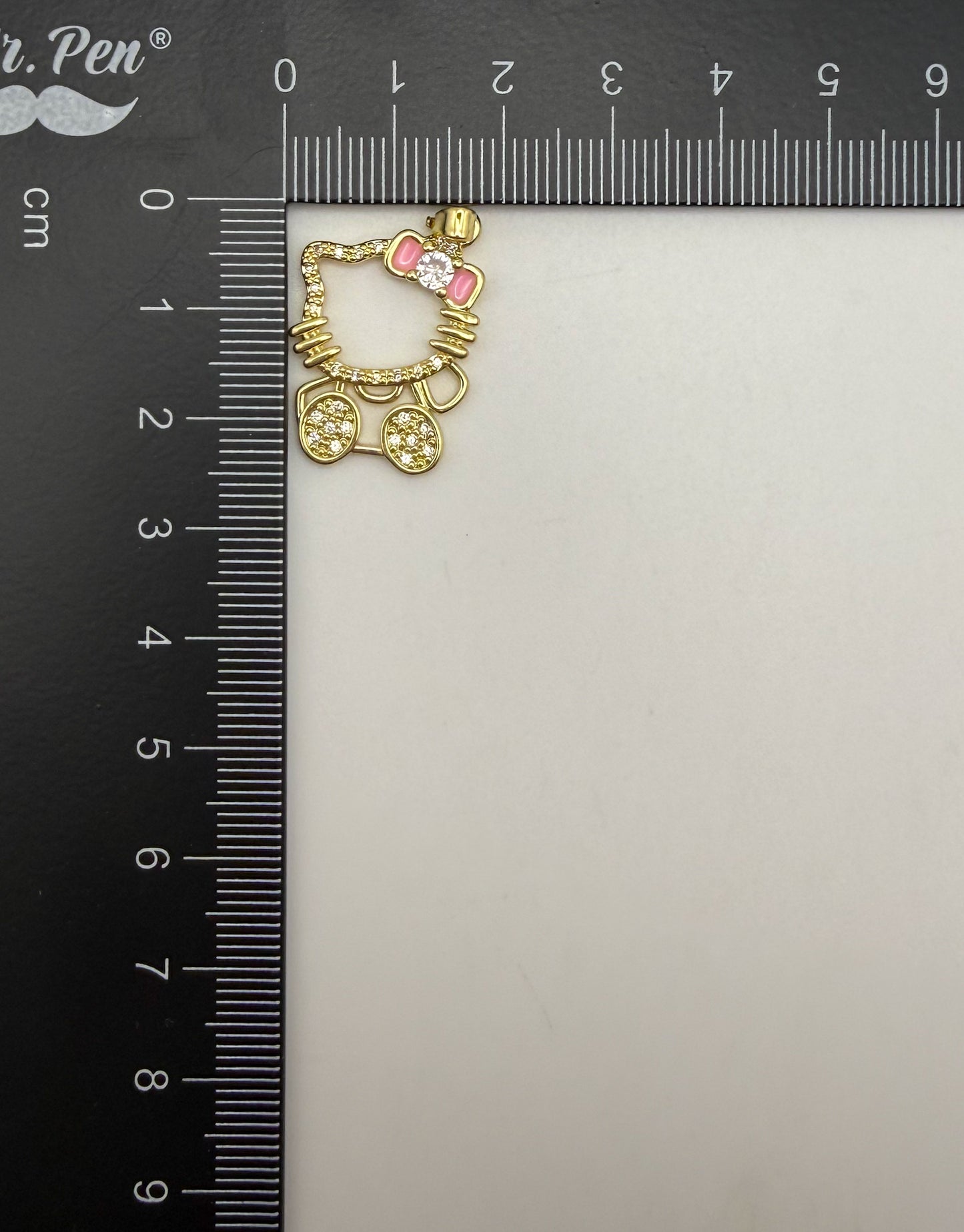 High Quality Hello Kitty Gold Pendant with zircon gems