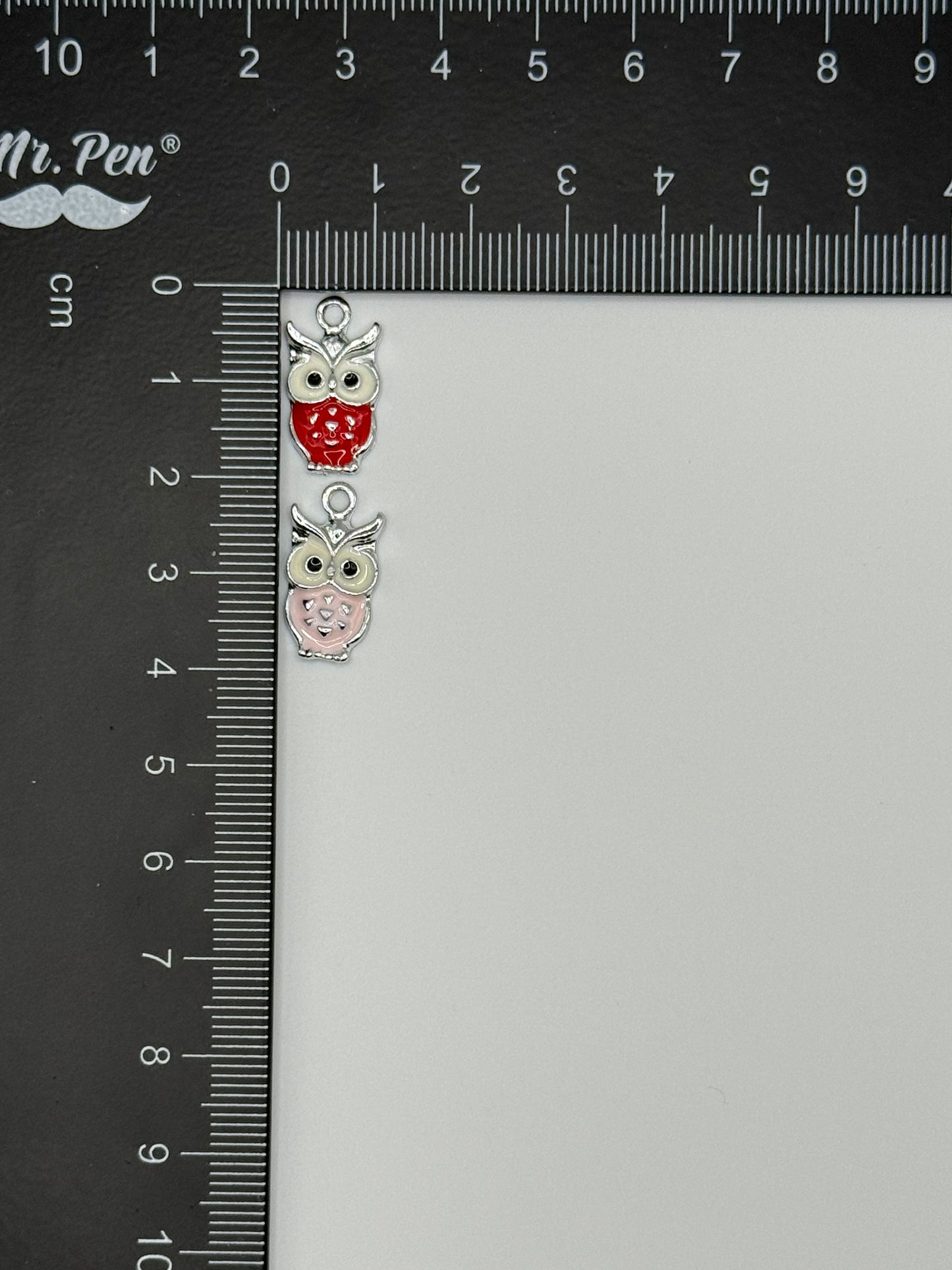 Silver Owl Metal DIY Charm set