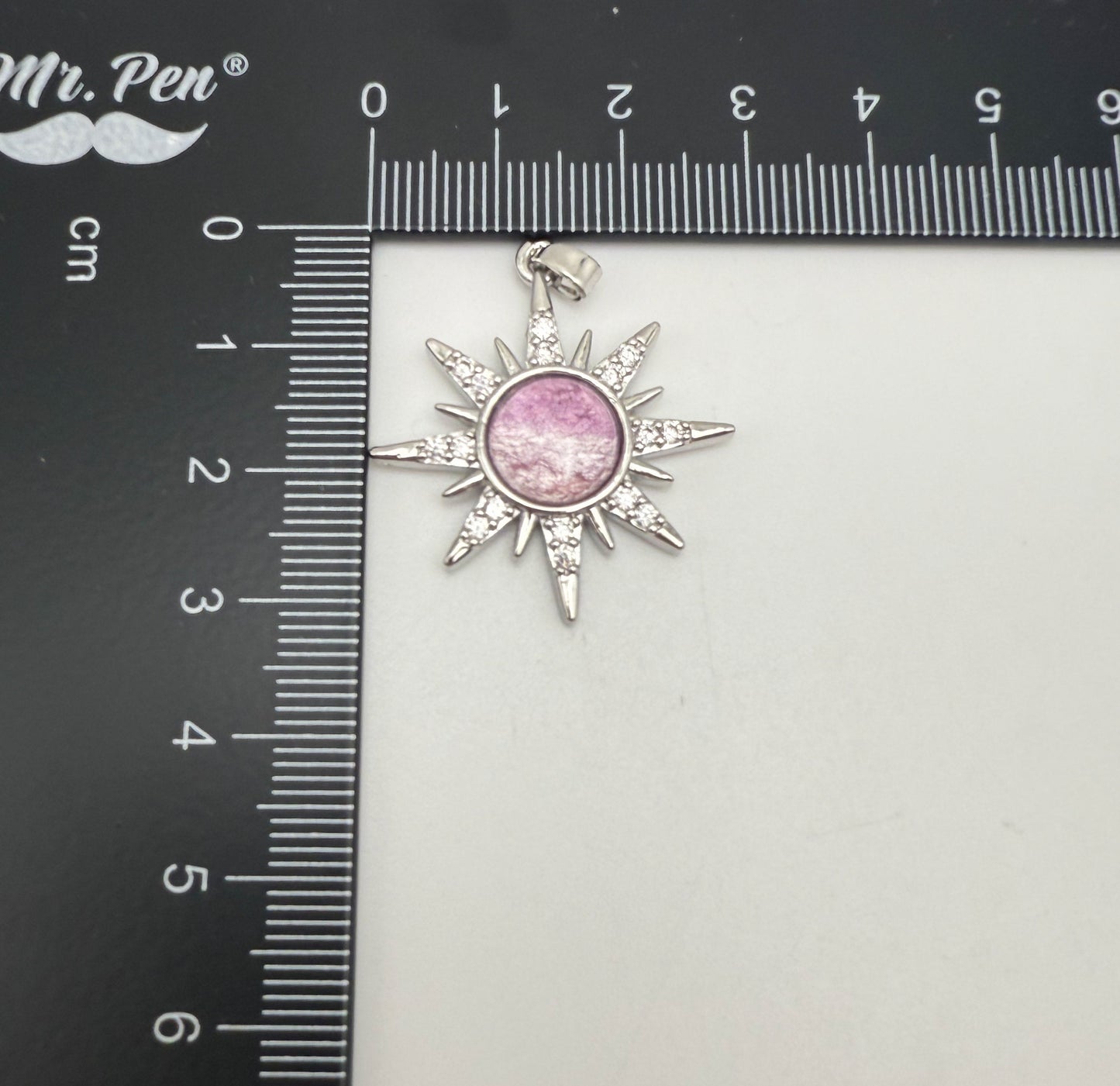 Silver Flaming Sun Metal Pendants